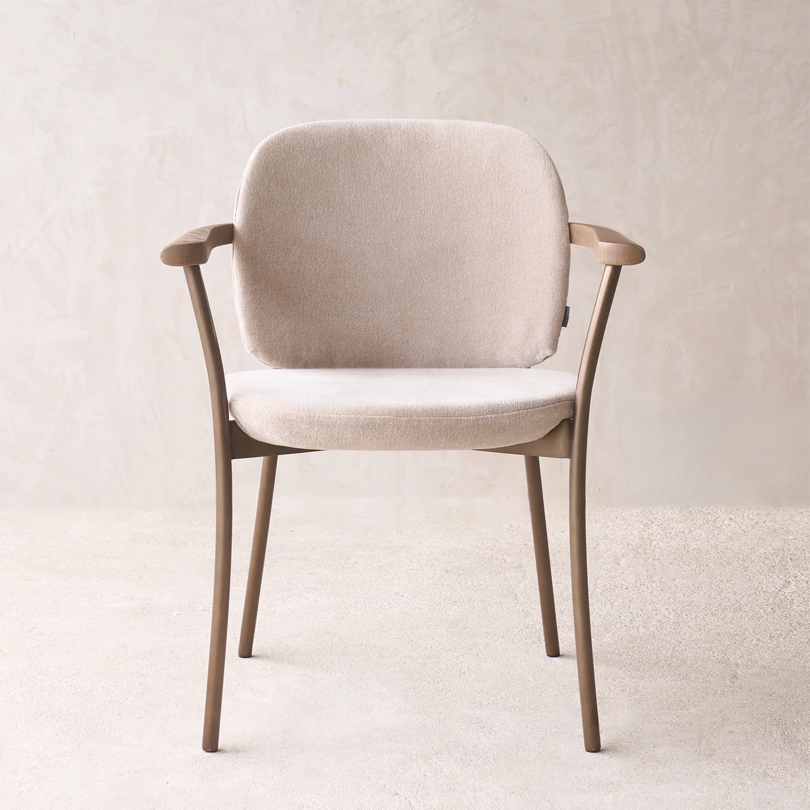 High-Grade Solace Fabric Dining Chair Latte Oak - Dunes Easy-to-Use