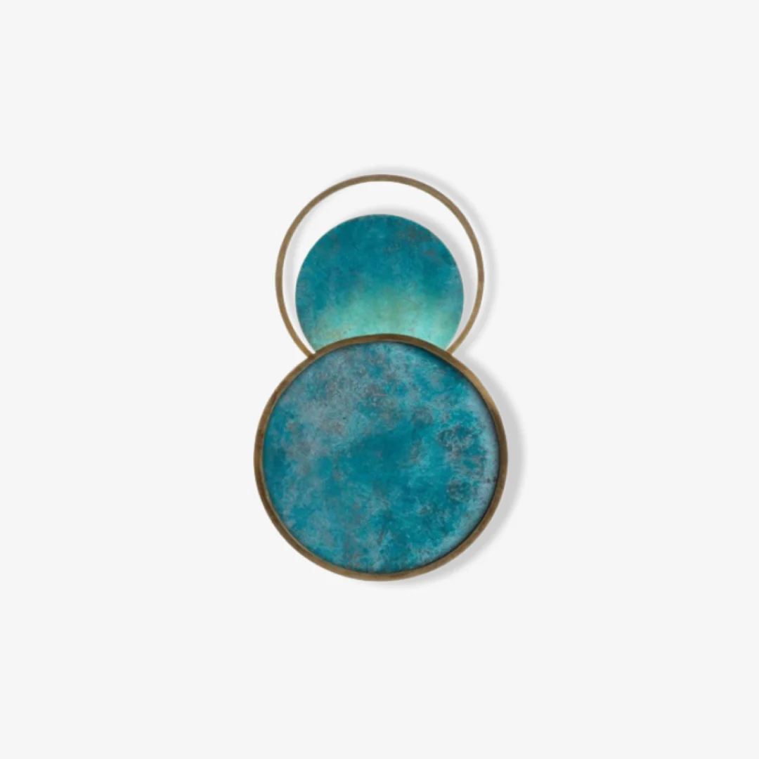 Crafted Maya Lake Blue Wall Lamp Professional