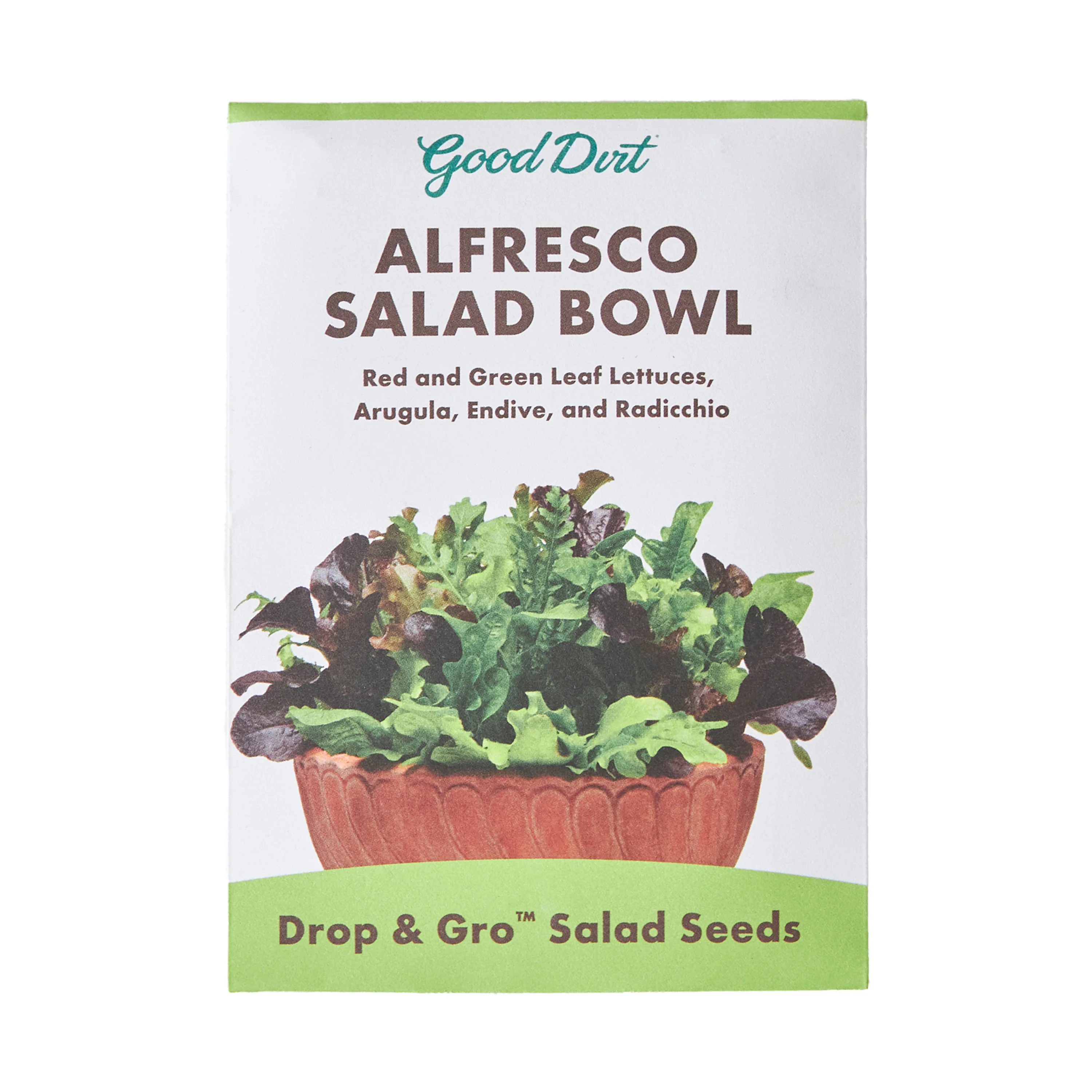 Premium Material Good Dirt Alfresco Salad Mix Seed Pods - Arugula Endive Radicchio Sustainable