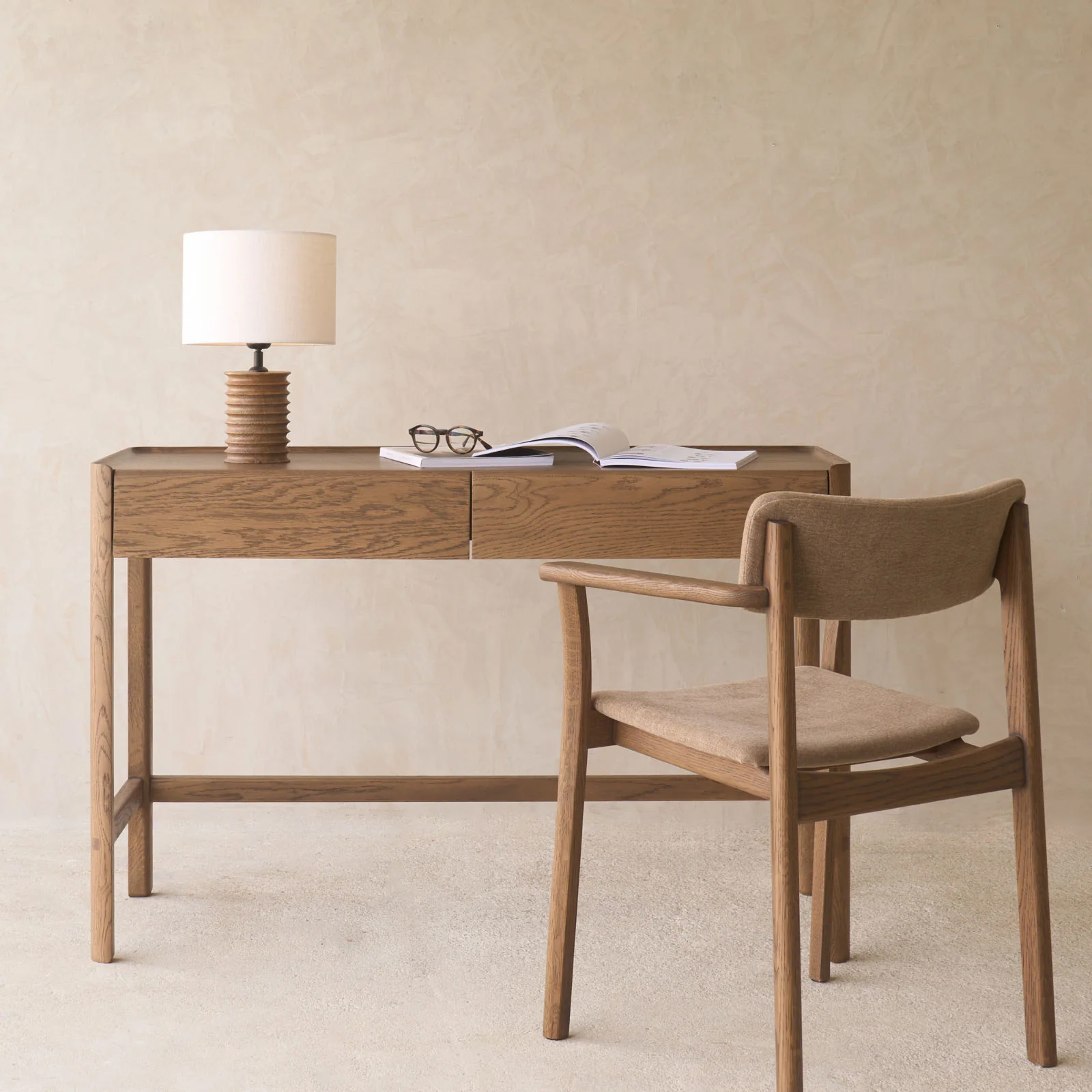 Healthy Nell Desk Latte Oak 120cm Elite