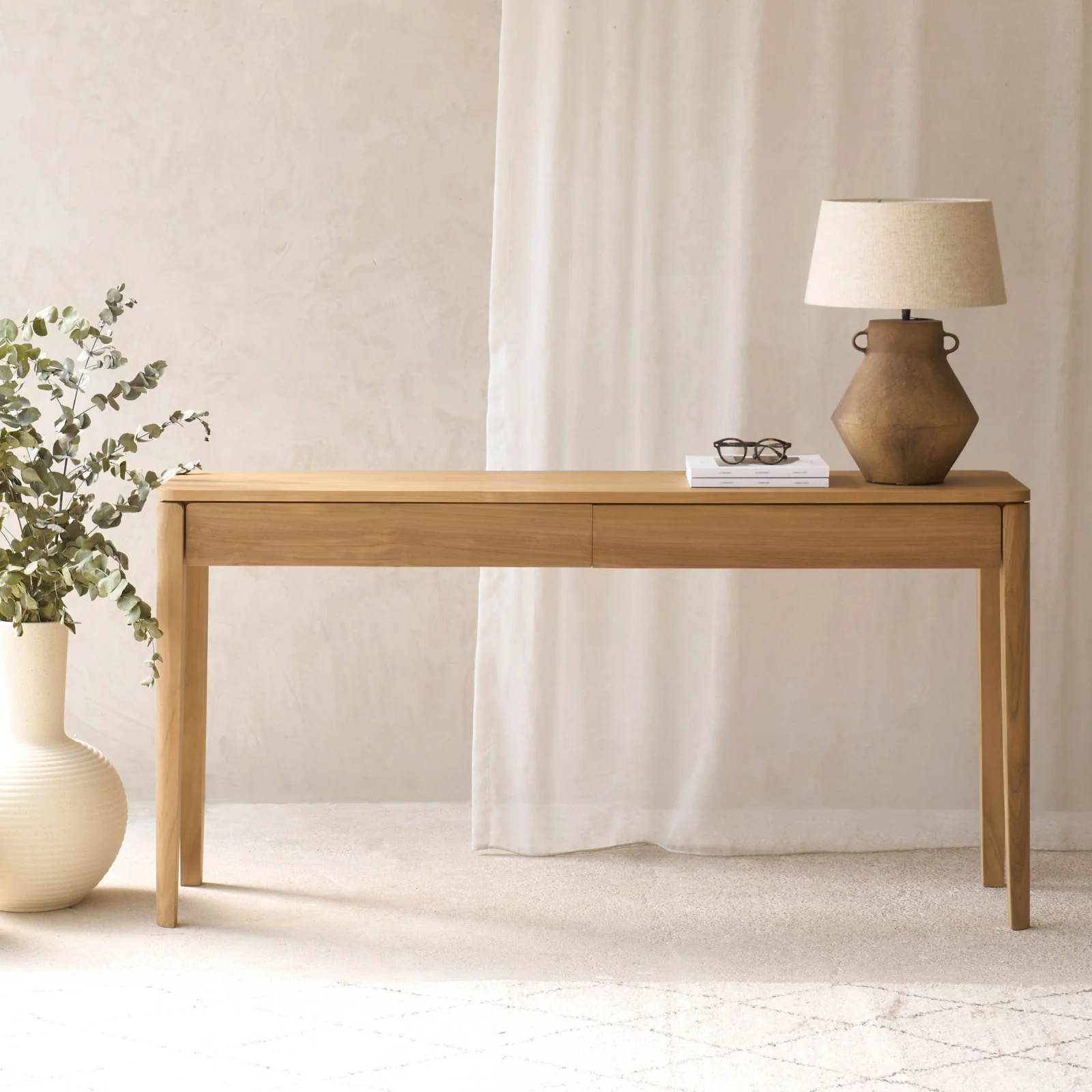 Flexible Dolce Console Table with Drawers Teak 150cm Exclusive