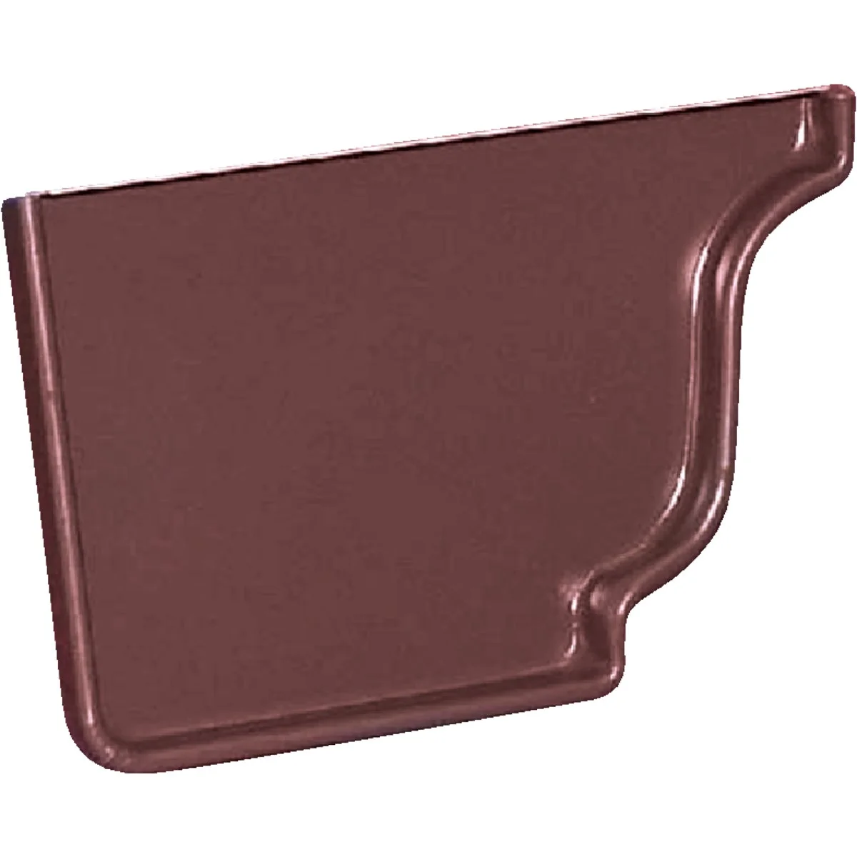 Classic Amerimax 5 In. Galvanized Brown Left Gutter End Cap Genuine