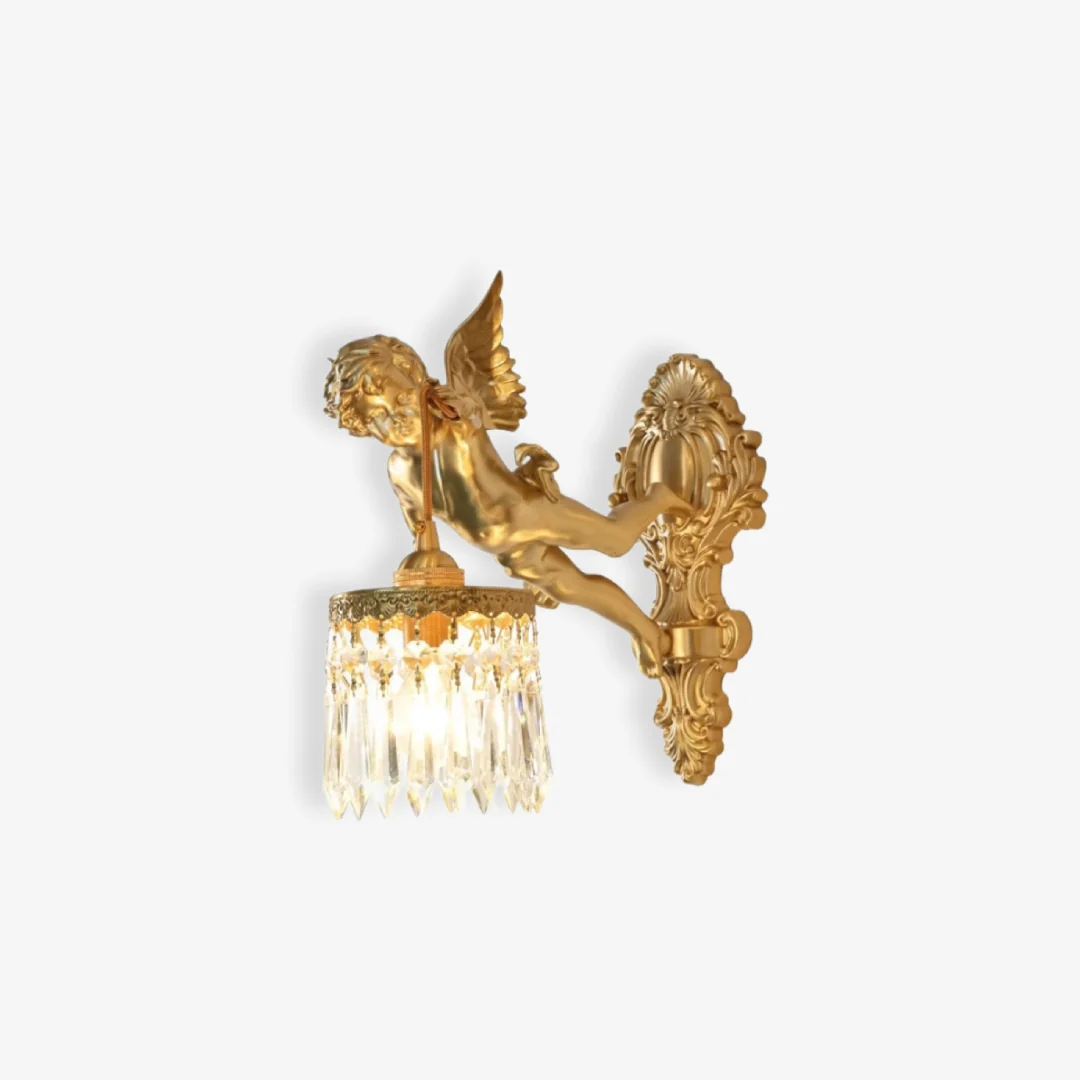 Original French Angel Wall Lamp First-Class