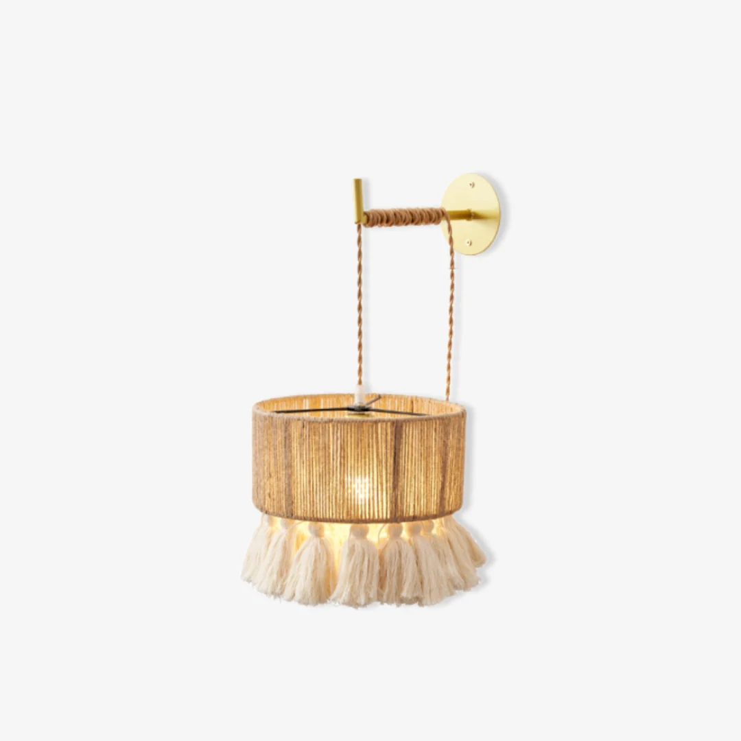 World-Class Vintage Twine Wall Lamp Selected