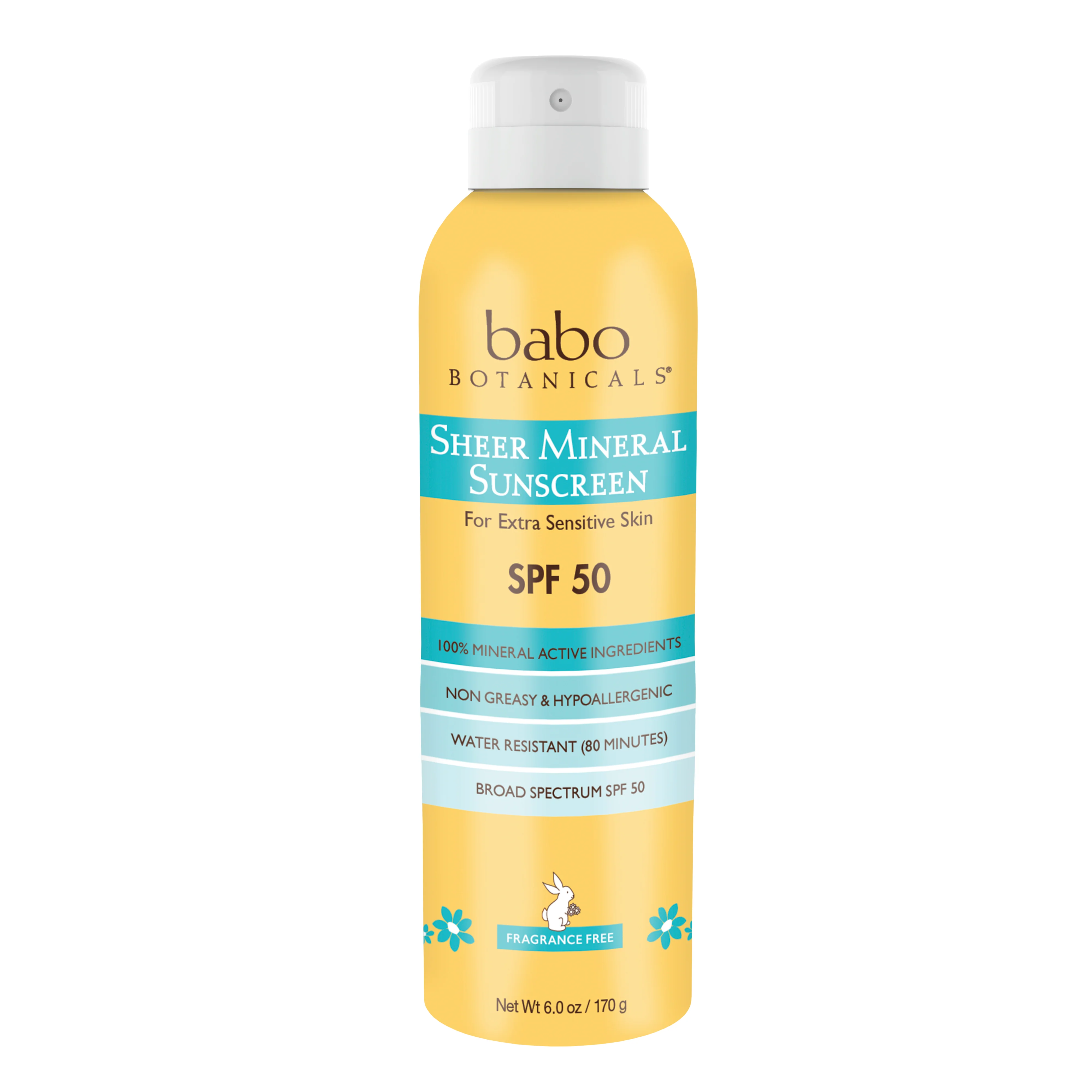 Elite Babo Botanicals Sheer Mineral Sunscreen Spray - SPF 50 Green