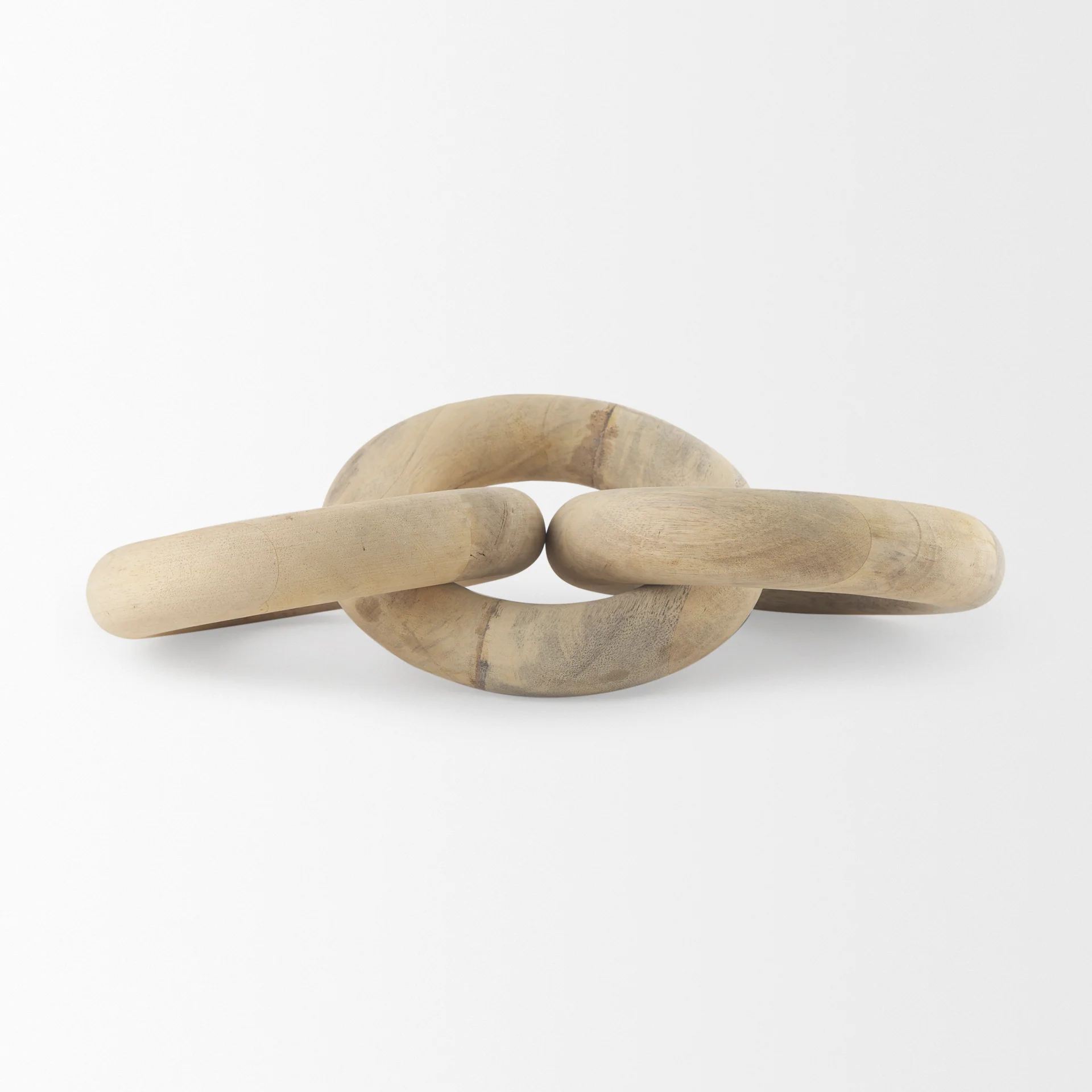 Superior Alize Solid Wood Circular Chain Link Decorative Object Trendy