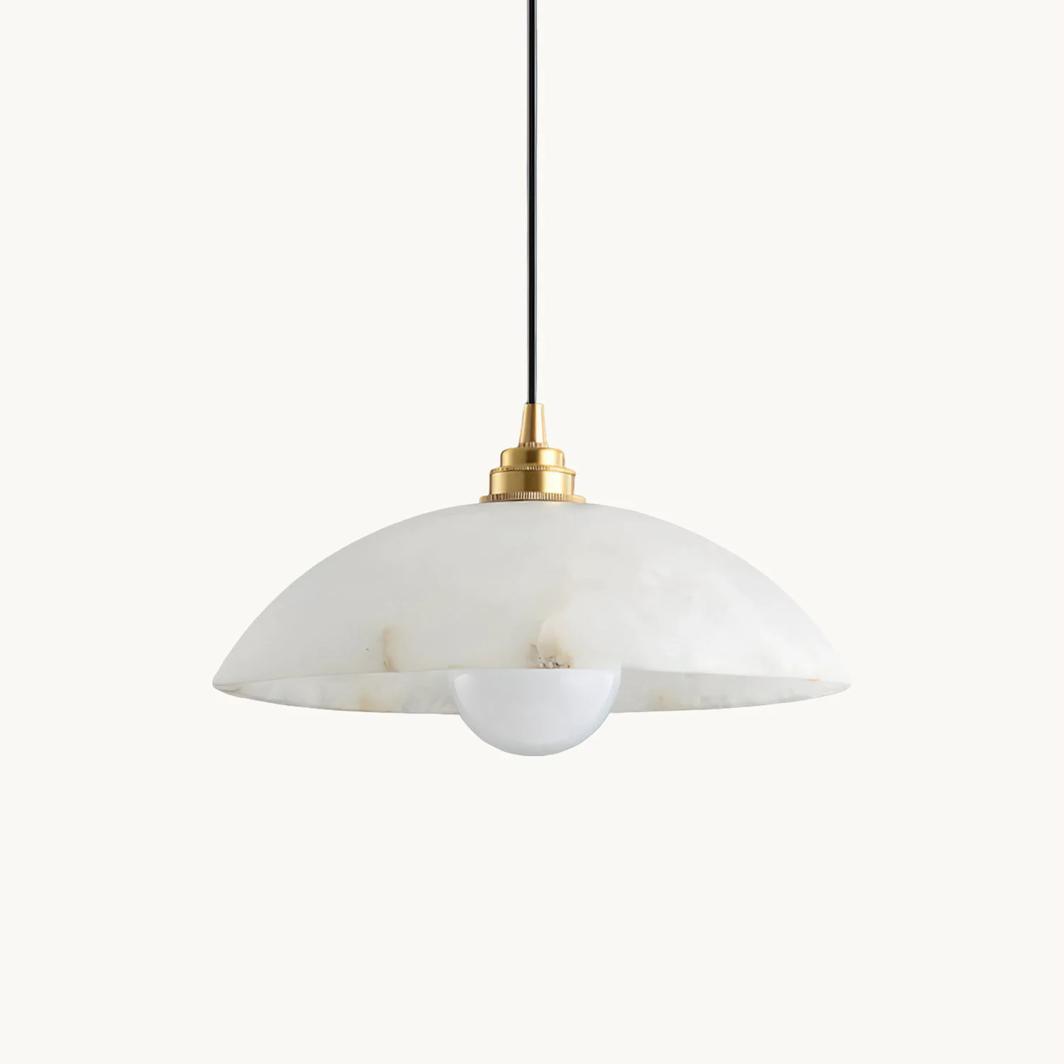 Elegant Dome Alabaster Pendant Light Powerful