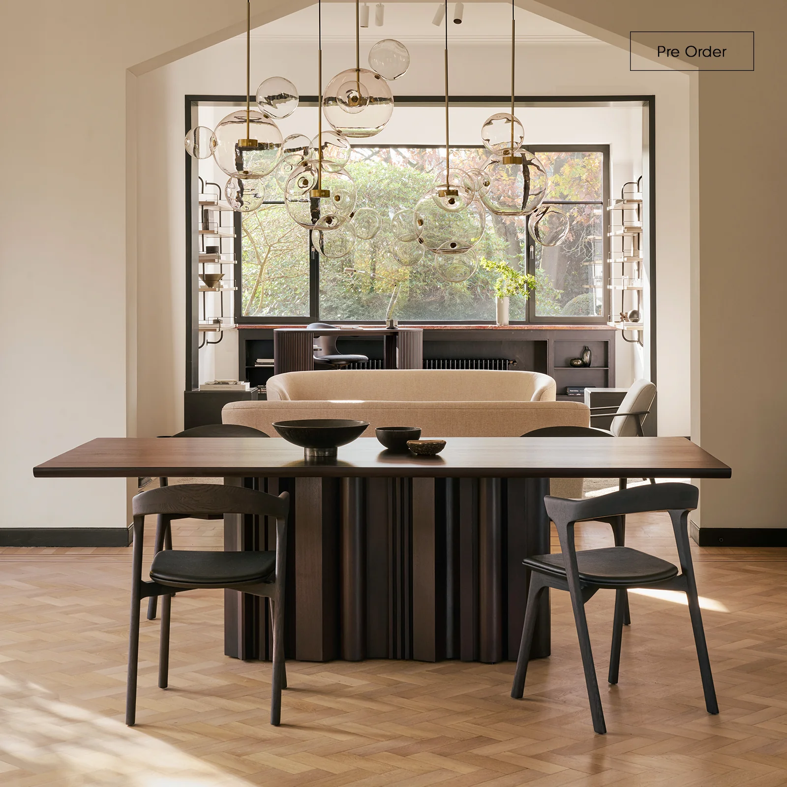 Practical Sequence Dining Table Mahogany - Dark Brown Powerful