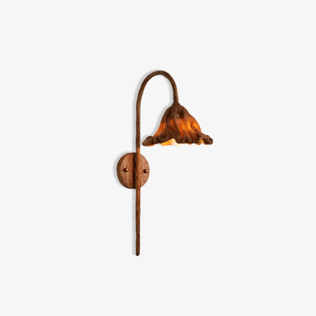 Fine Crafted Wabi-Sabi Lotus Wall Lamp Prestigious