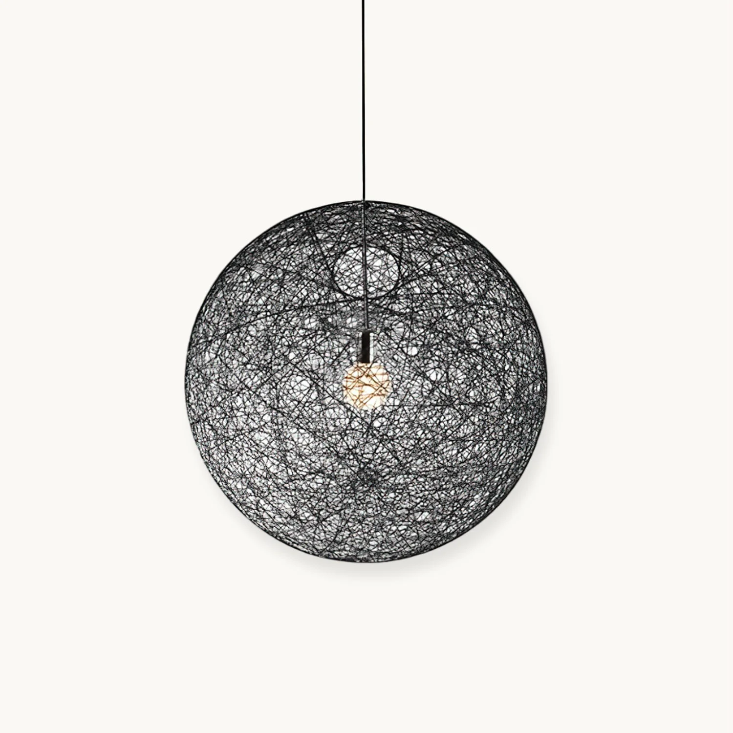 Breathable Woven Moon Pendant Light Lightweight