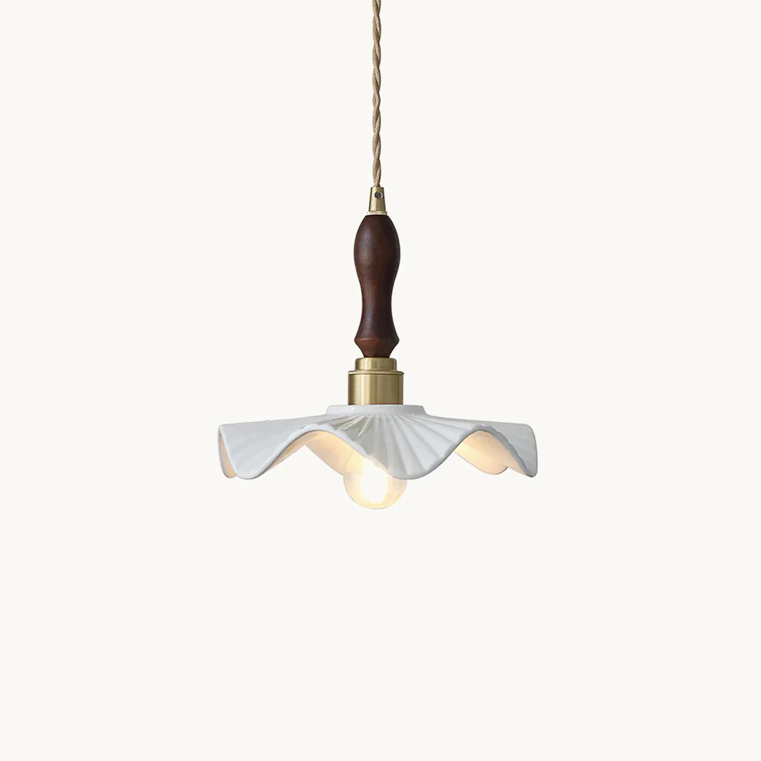 User-Friendly Ceramic Wave Flower Pendant Lamp Practical