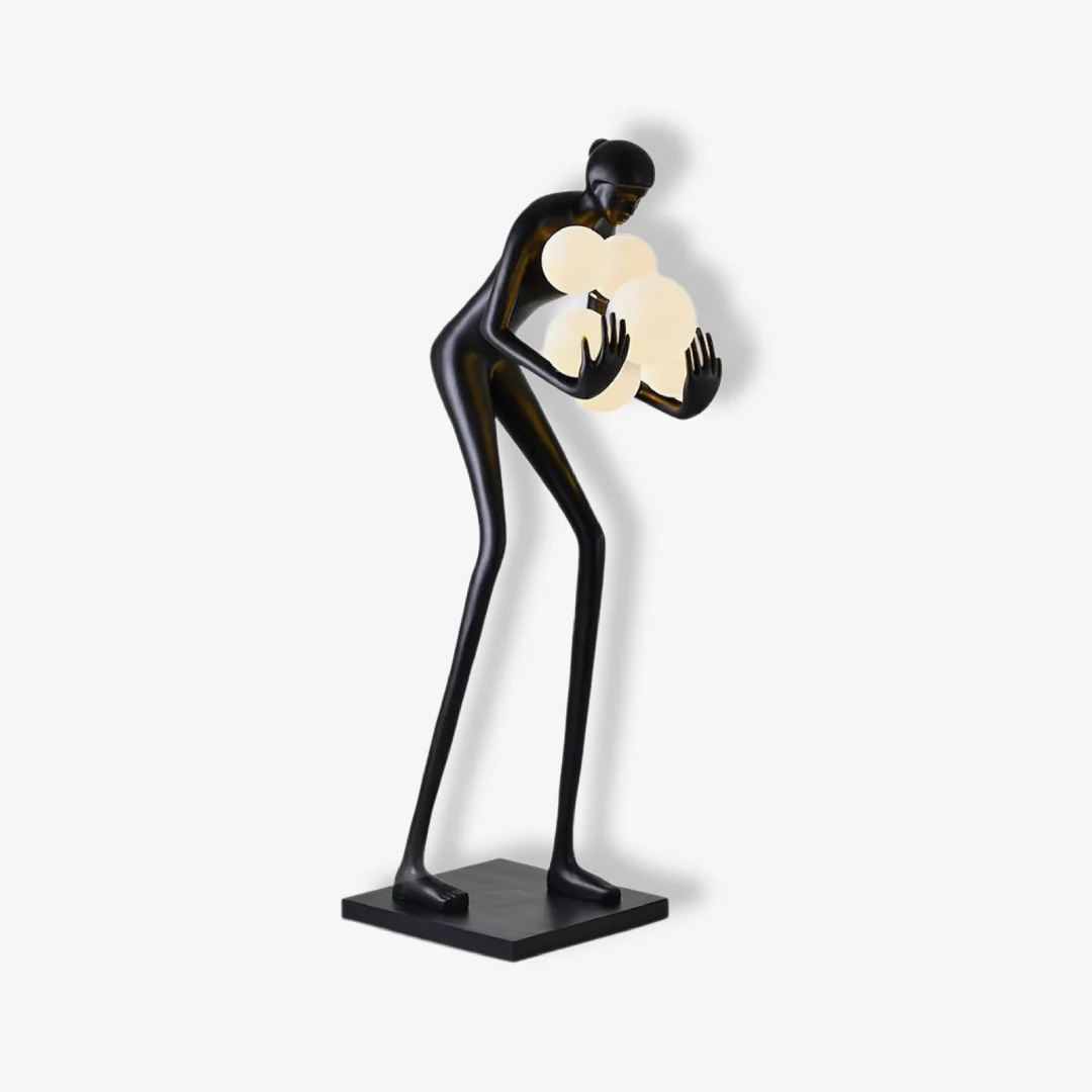 Elite Artistic Ball Holding Floor Lamp Practical