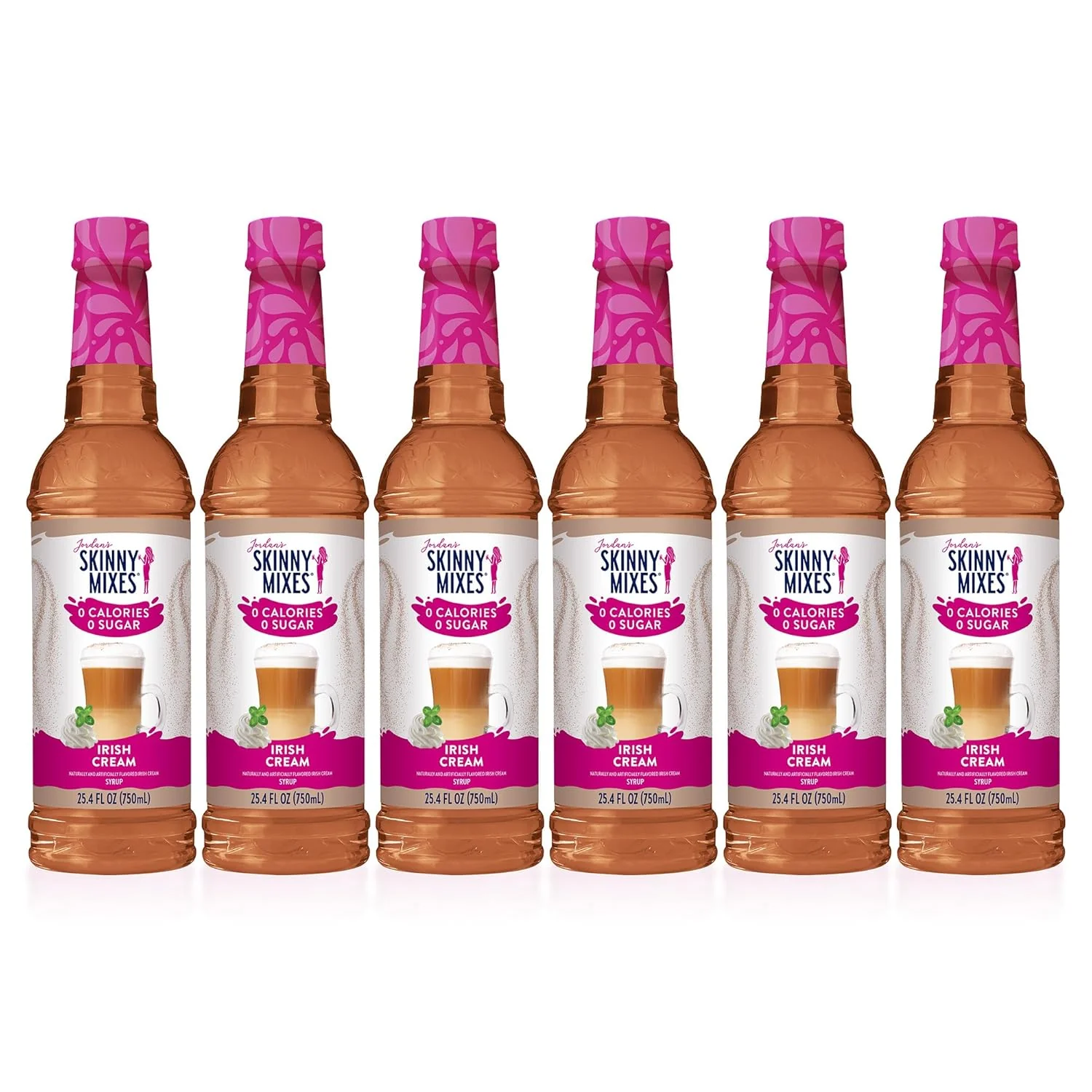 Sustainable Jordan's Skinny Syrups Irish Cream Sugar Flavoring Syrup 25.4 Ounce Bottle Pack of 6 Refined