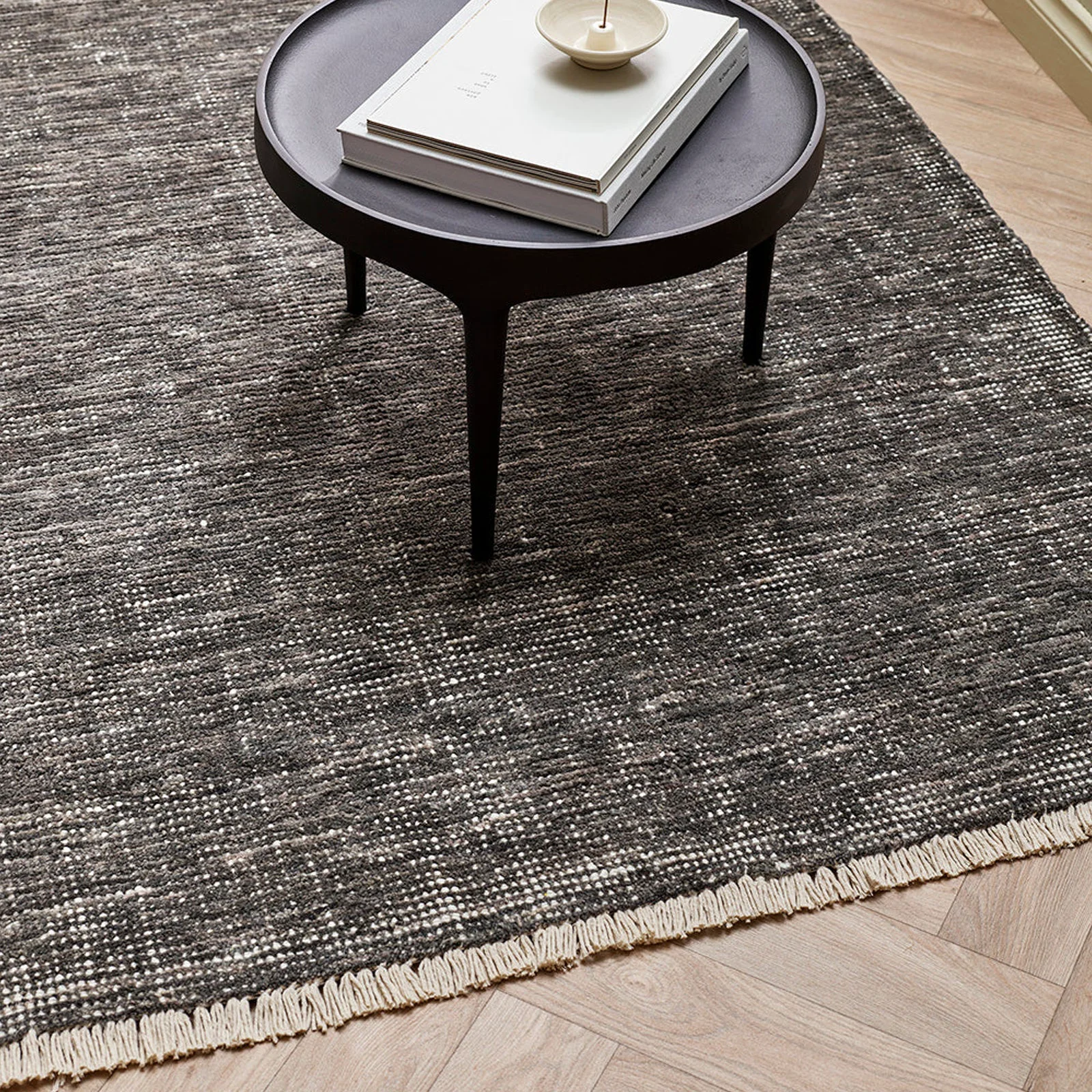 Contemporary Corbett Floor Rug Peat High-Grade
