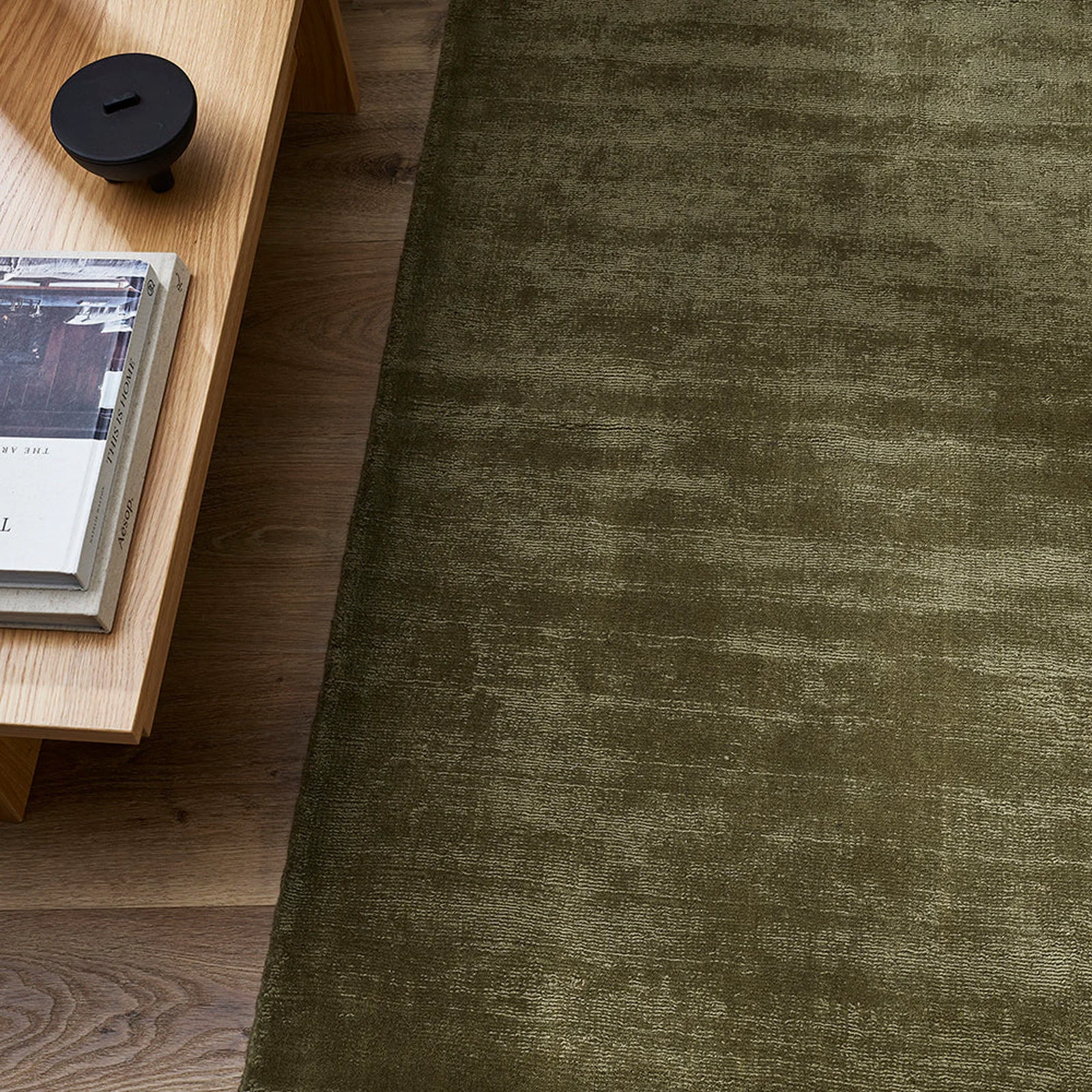 Elegant Haywood Floor Rug Lichen Environmentally Friendly