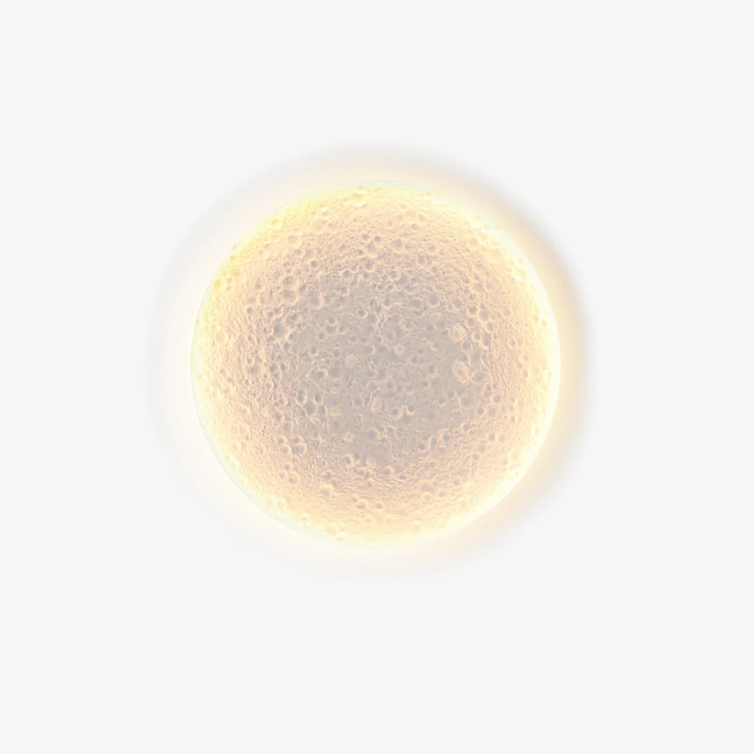 World-Class Moon Plaster Wall Lamp Verified