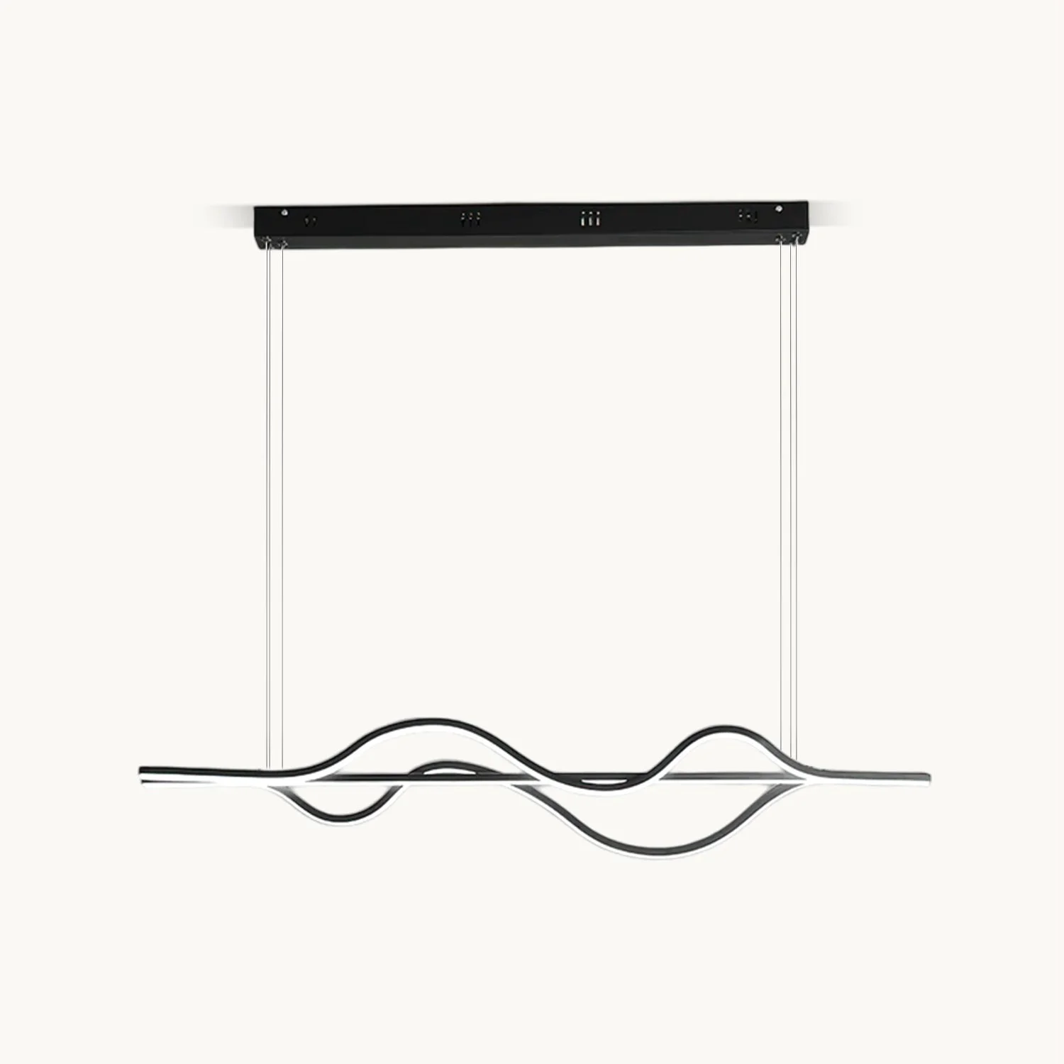 Breathable Minimalist Strip Wavy Pendant light Crafted
