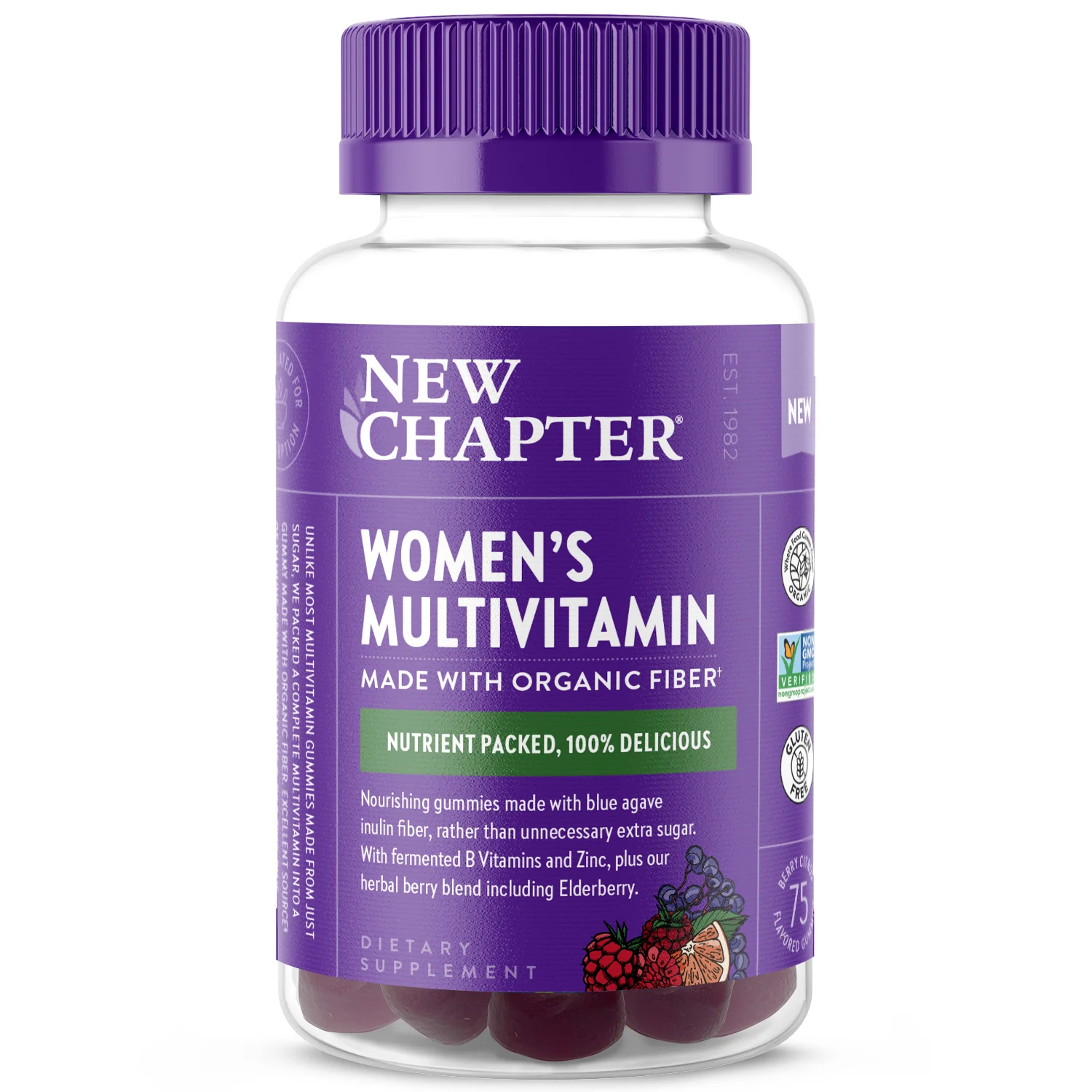 Superior New Chapter Women's Multivitamin Gummies Nutrient Packed Less Sugar Berry Citrus Flavored Original Design