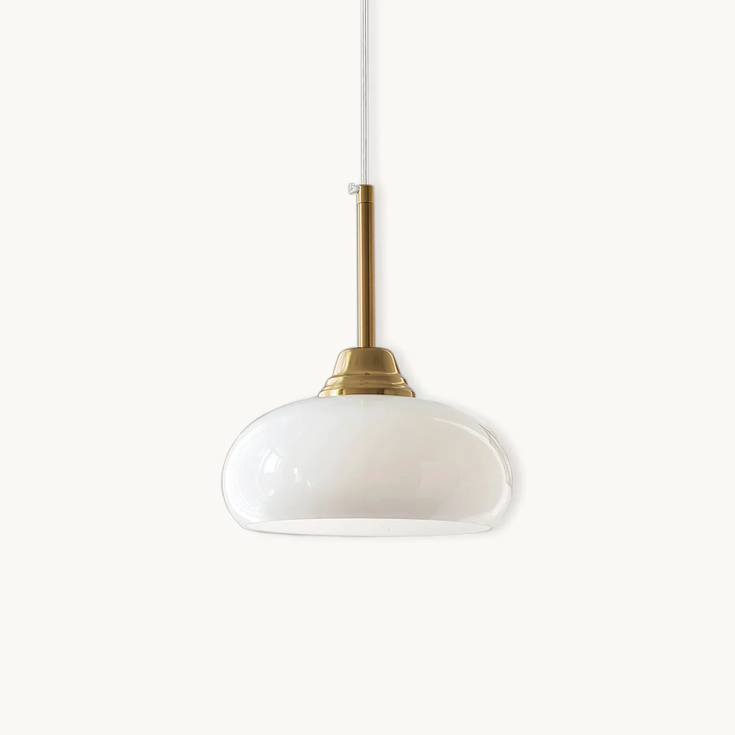 Sophisticated Cream Glass Pendant Lamp Minimalist