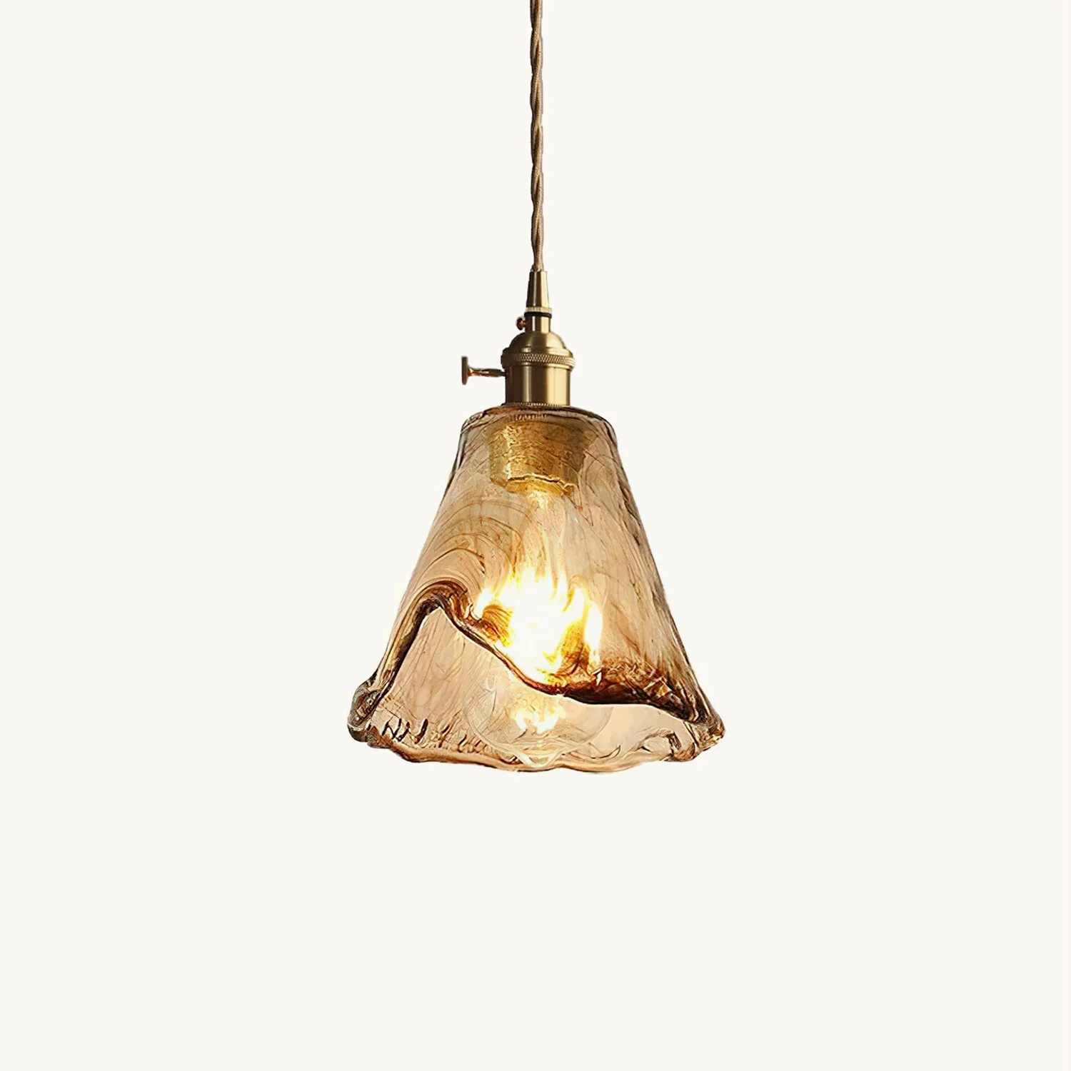 Fast Vintage Brass Glass Pendant Lamp Reliable