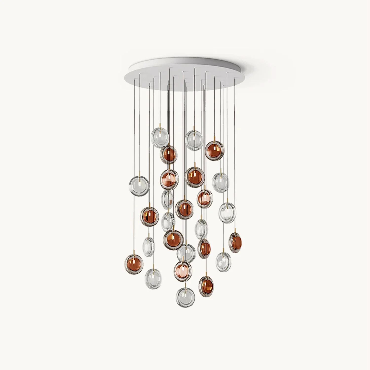 Elite Round Glass Art Pendant Lamp Stylish
