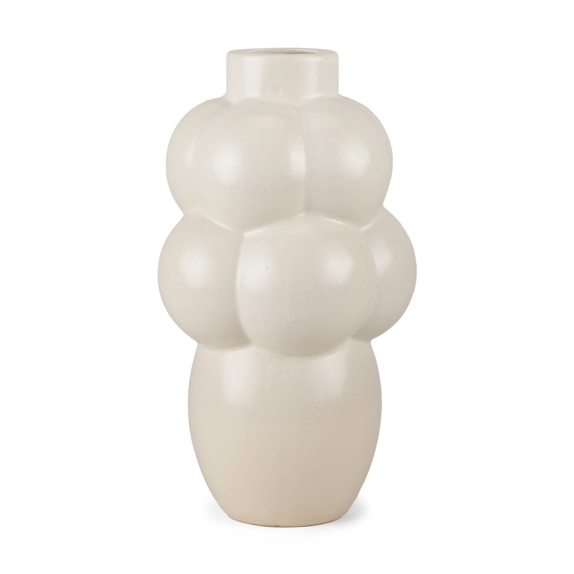 Superior Ulvi Cream Glazed Bubble Ceramic Vase Trusted