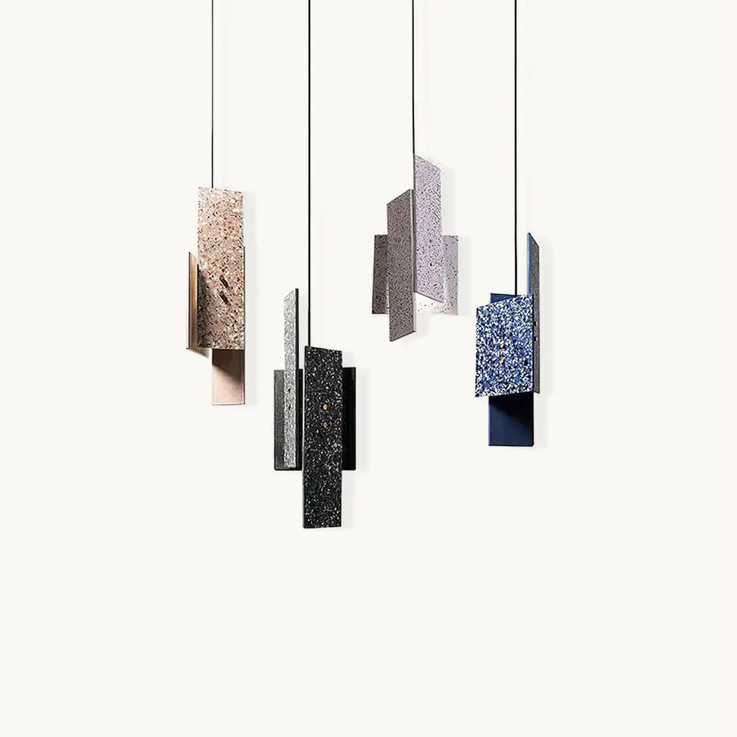 Flexible Terrazzo Piece Pendant Light Modern