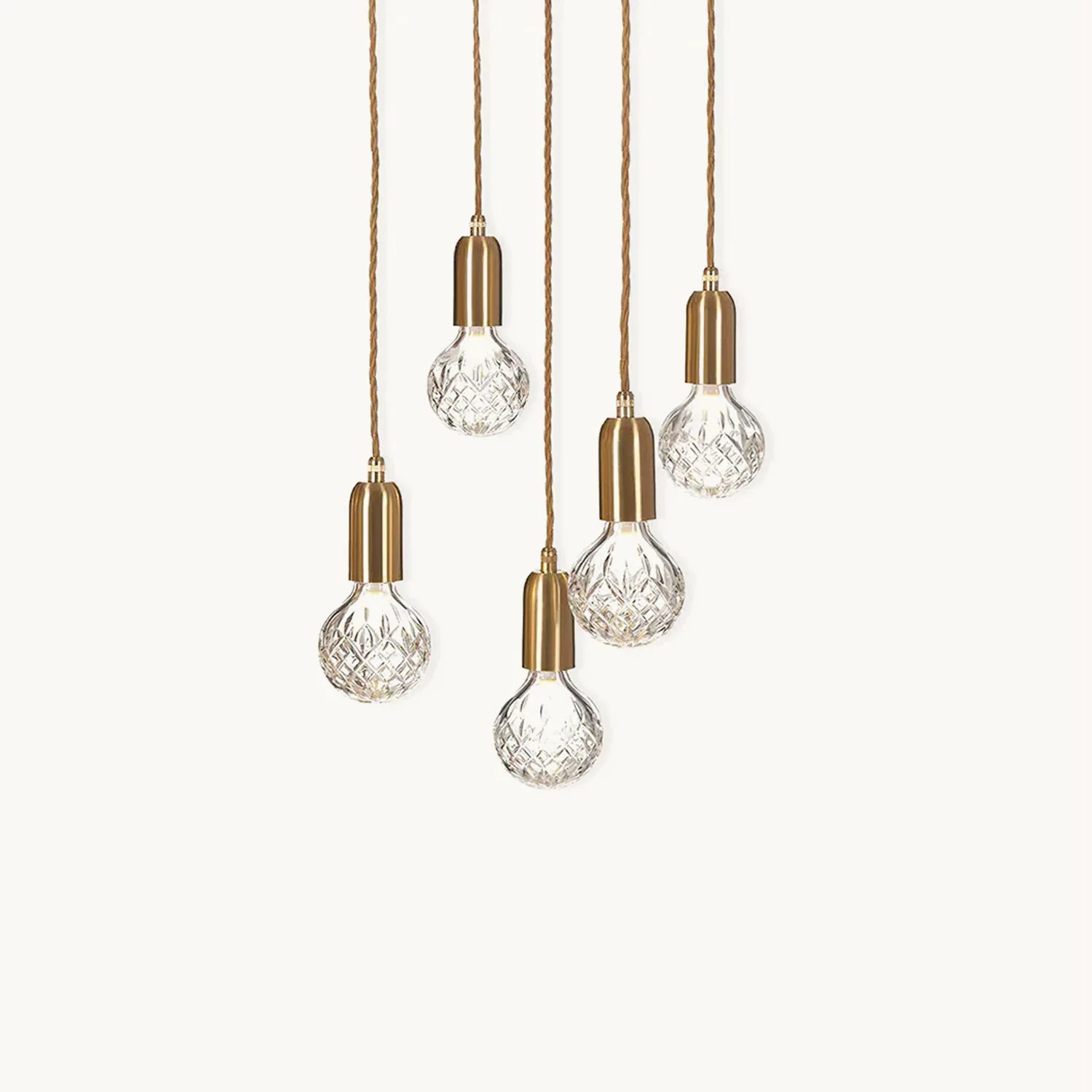 Detailed Crystal Bulb Pendant Light Soft