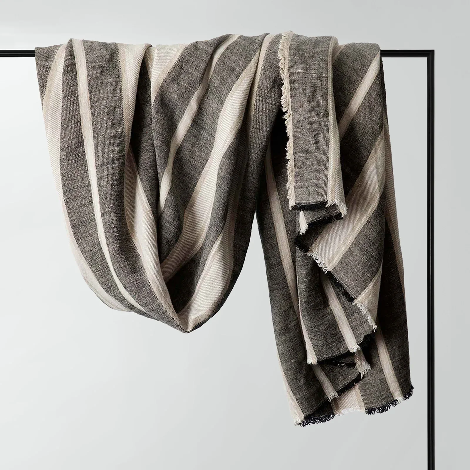 Enhanced Mira Linen Throw Enzo Elegant