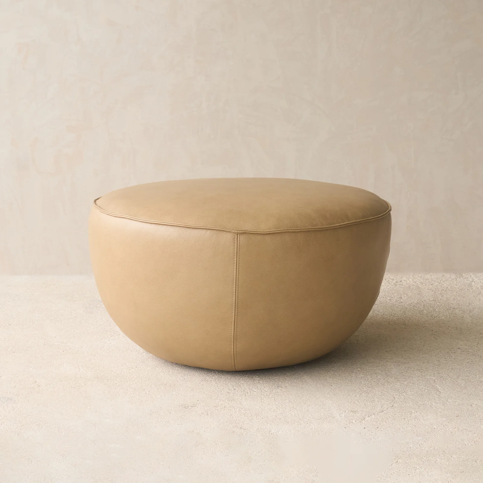 Practical Fable Leather Ottoman Arena 70cm Detailed