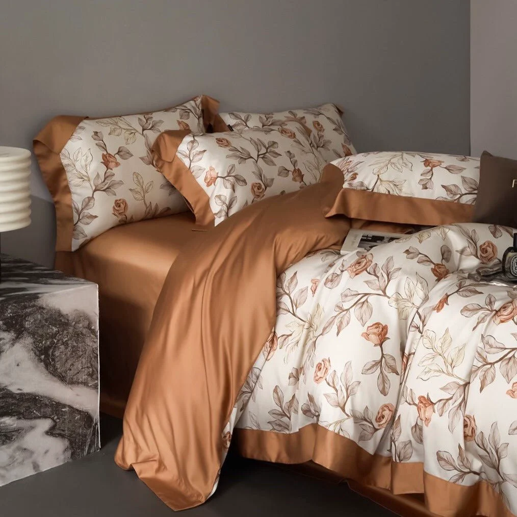 Refined Silky Rose Bedding Set Original Design