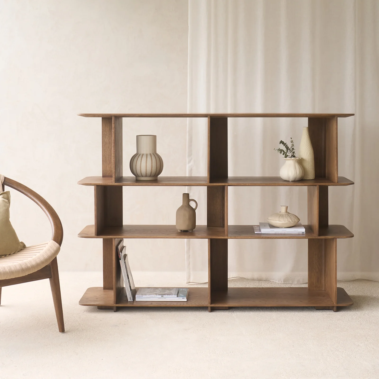 Sophisticated Jaunt Shelf Latte Oak 150cm Original Design