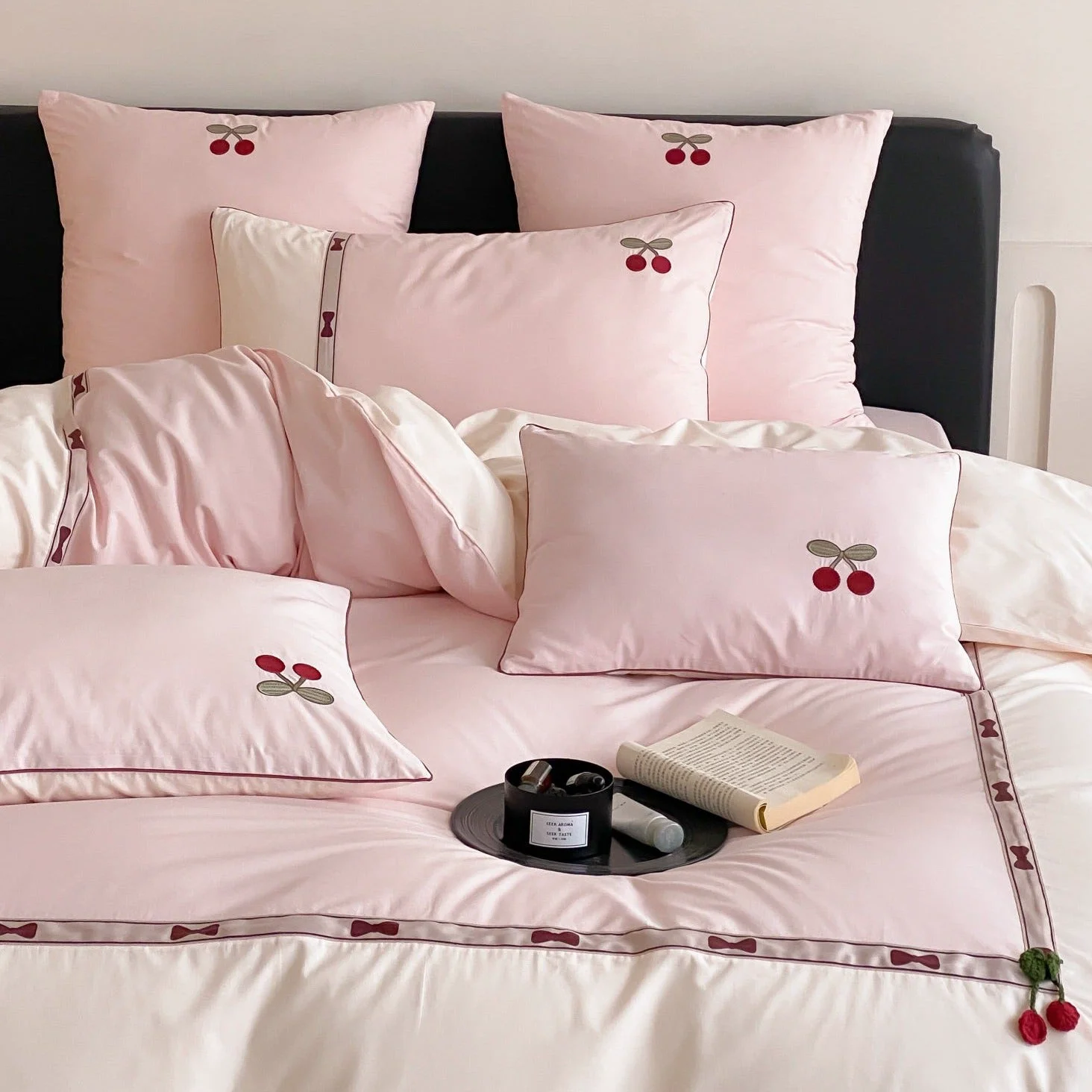 Healthy Cherry Drops Bedding Set Elegant