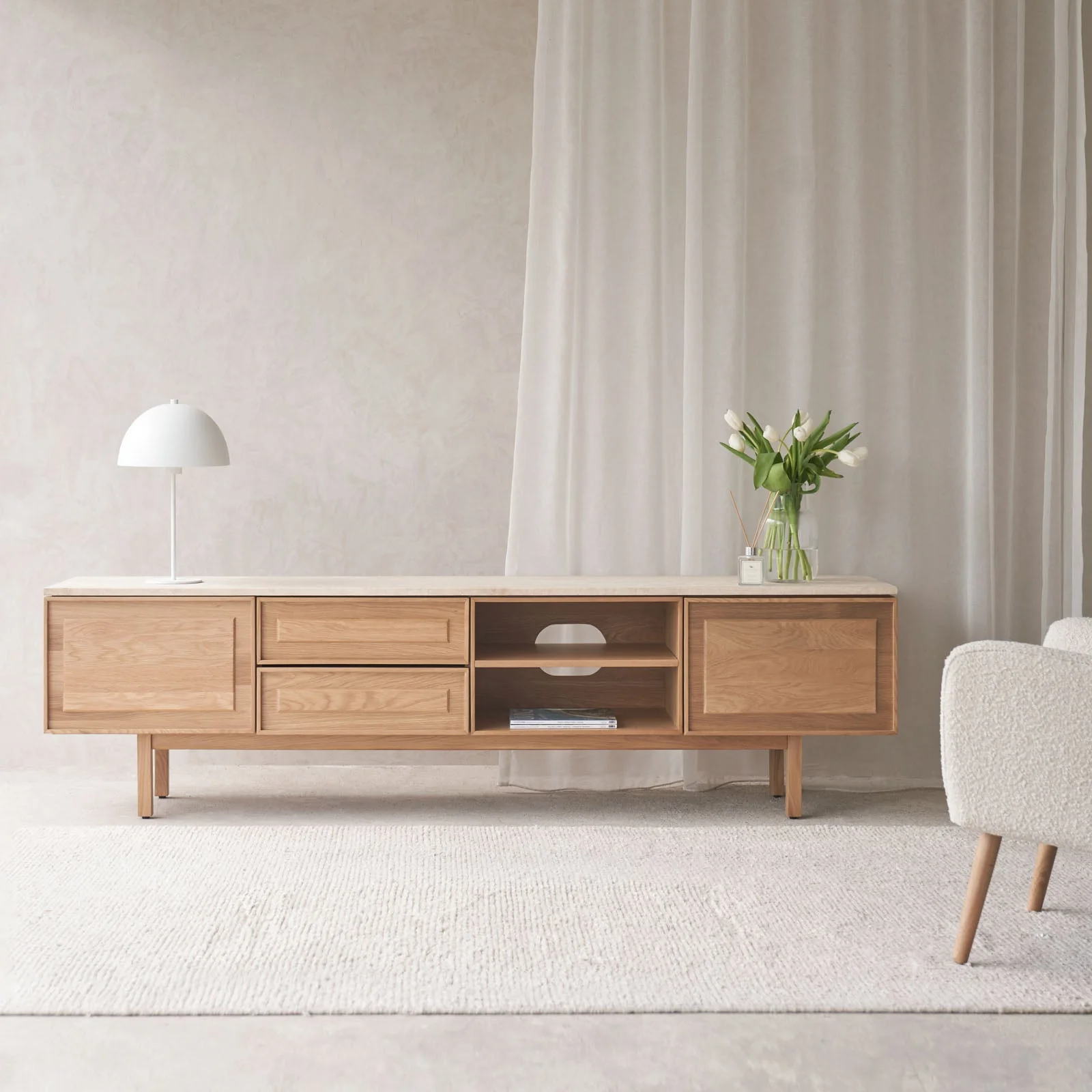 Solid Yorke TV Console Bespoke Soft