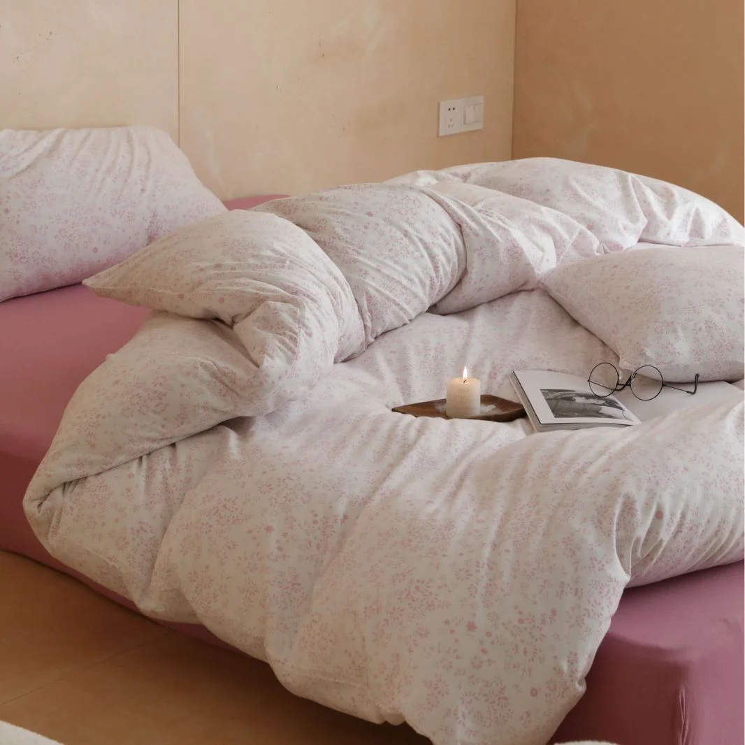 Soft Misty Rose Bedding Set Comfortable