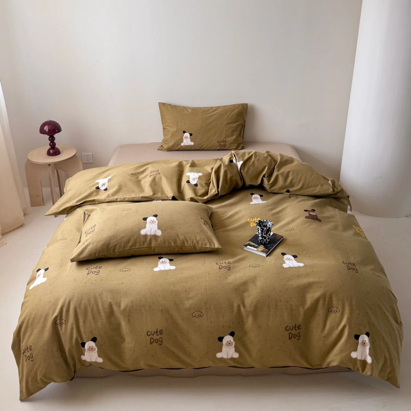 High-Performance Cute Dog Print Bedding Set Enhanced
