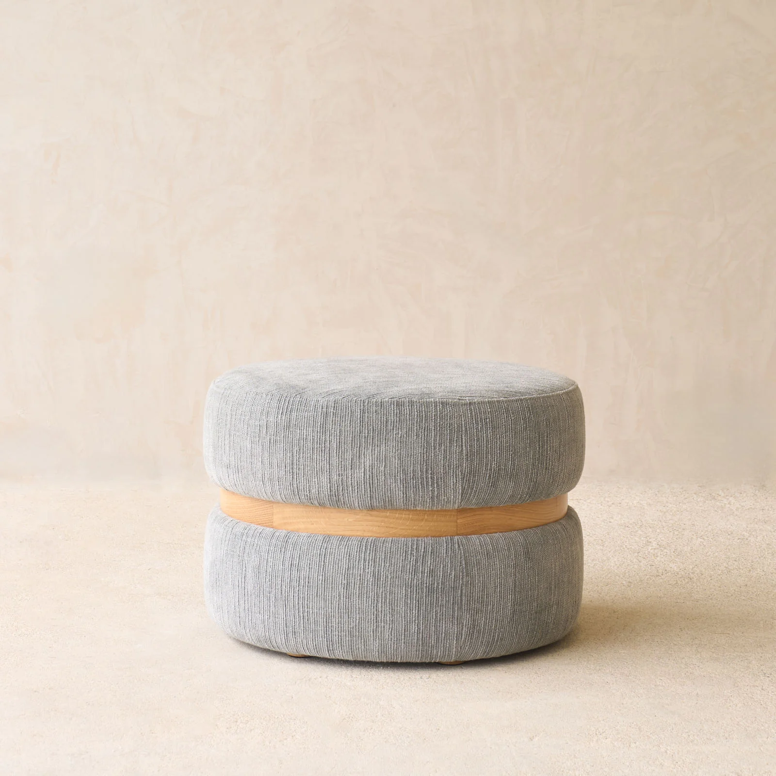 Powerful Saga Fabric Ottoman Modern