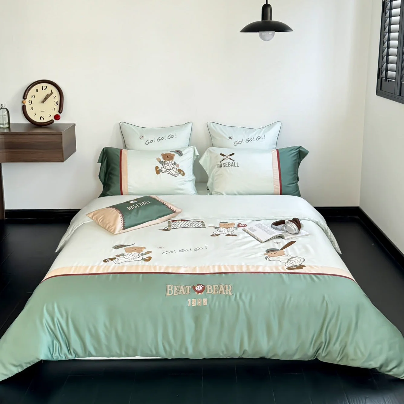 Outstanding Baseball Bear Bedding Set Sustainable
