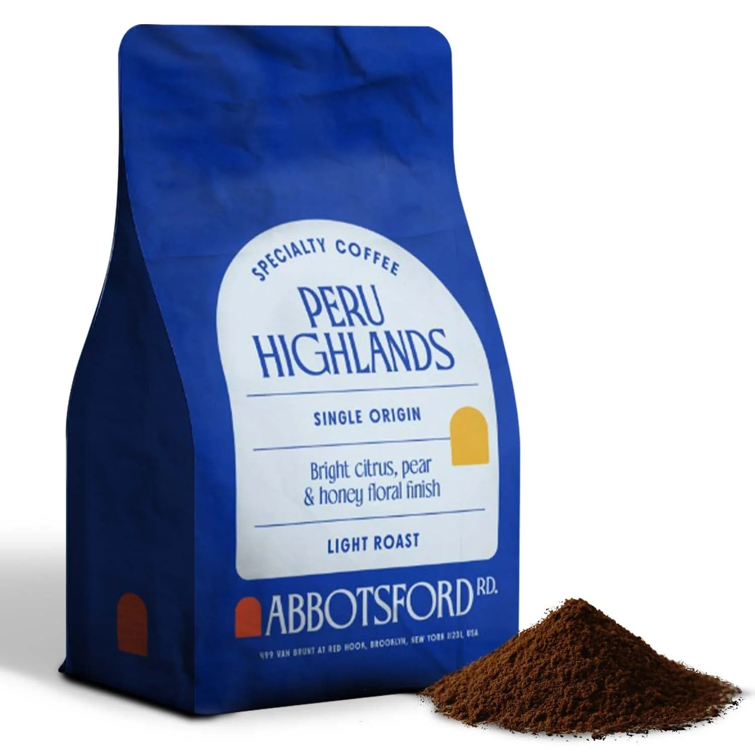 Quality Peru Highlands Ground Coffee Single Origin Ground Coffee Light Roast with Bright Citrus Pear and Honey Floral Finish Specialty Coffee12 oz Bag Eco-Friendly