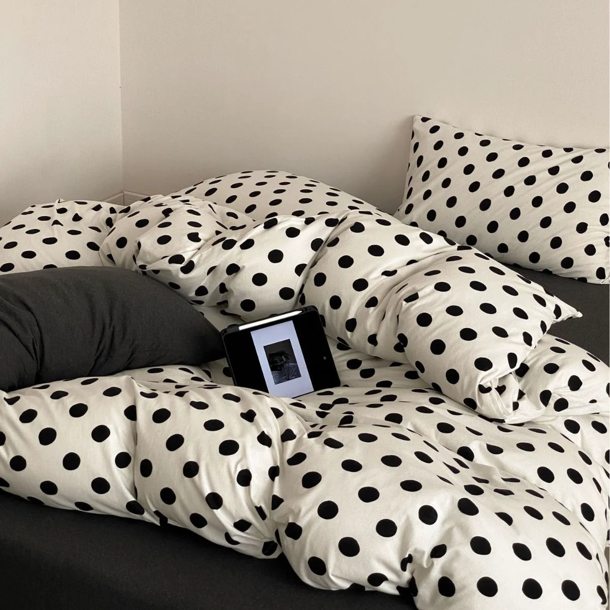 Responsible Retro Polka Dots Bedding Set Long-Lasting