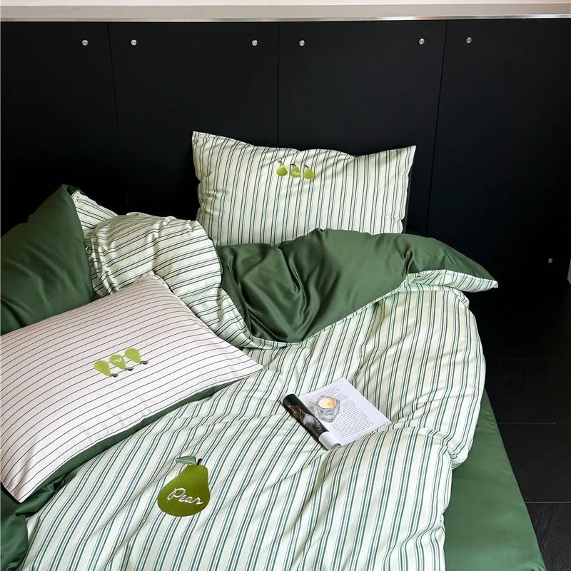 Green Pear Retro Bedding Set Specialty