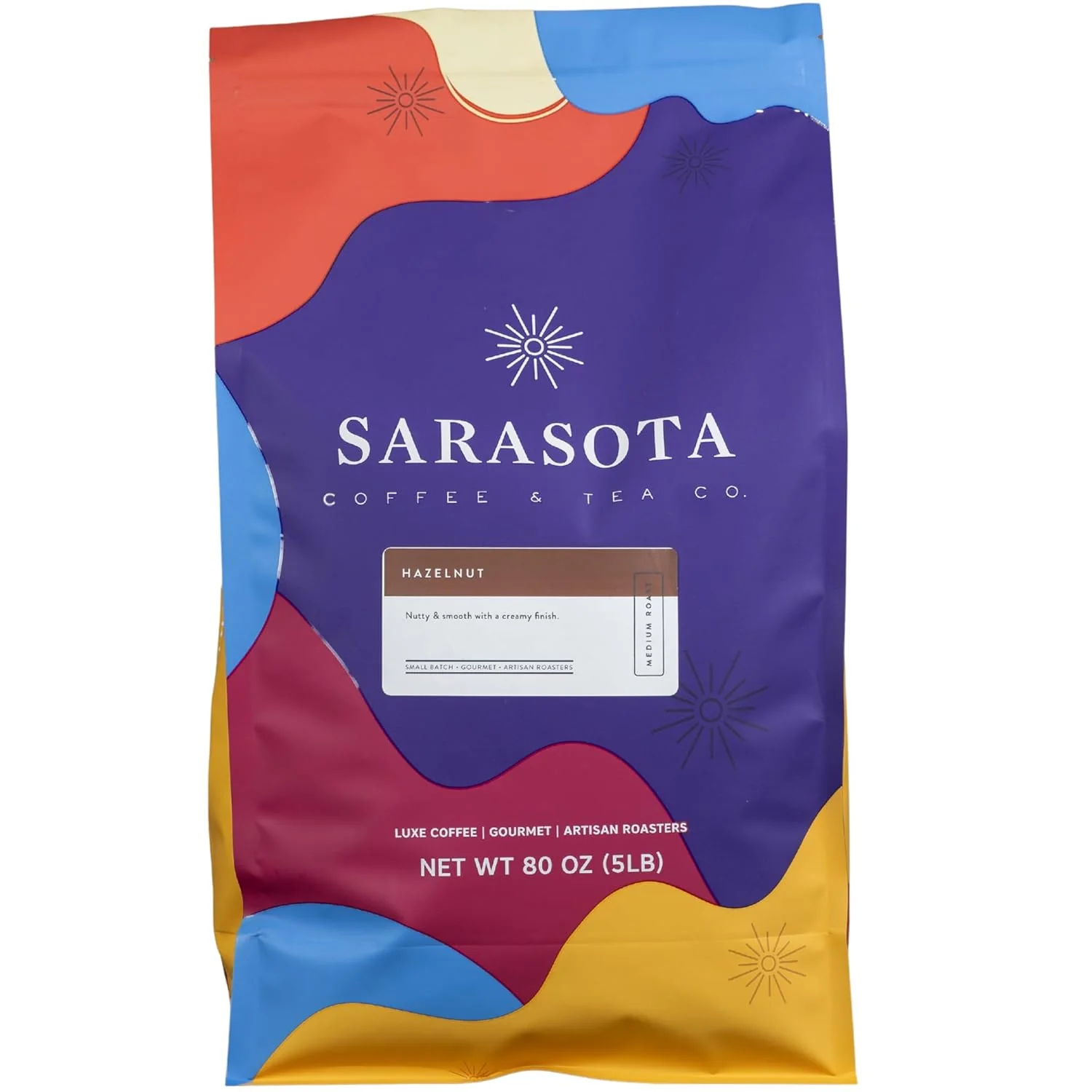 User-Friendly Sarasota Coffee Whole Bean Hazelnut Medium Roast Gourmet Flavored Coffee Beans Low Acid Mold Specialty Grade Bulk Beans 5lb 80 oz Fine