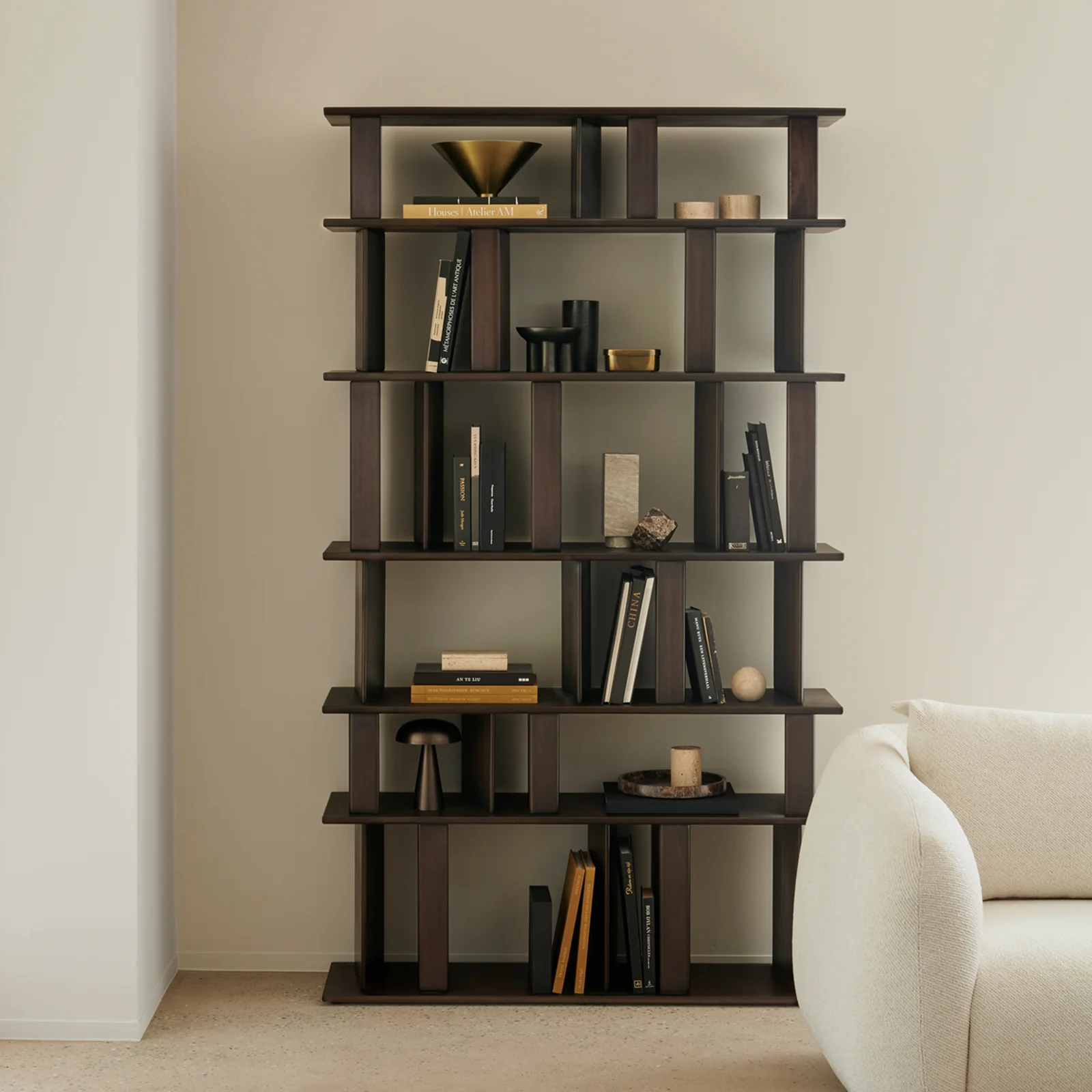 Premium Material Block Rack Mahogany Espresso Casual