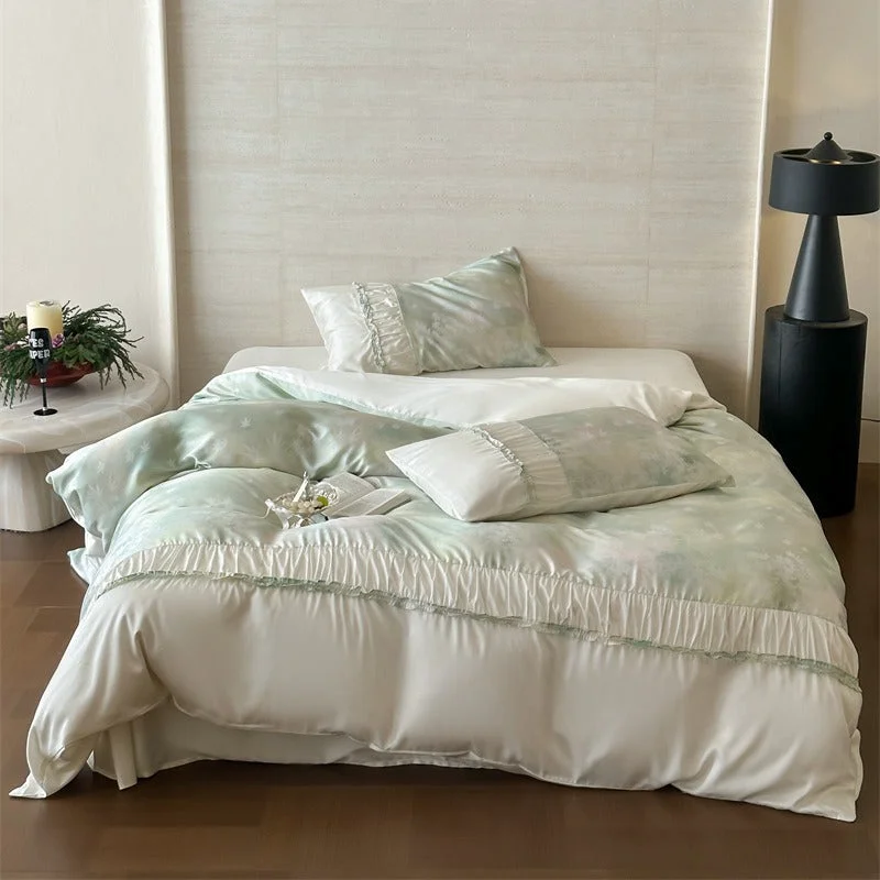 Versatile Leaf Whisper Lyocell Bedding Set Recyclable
