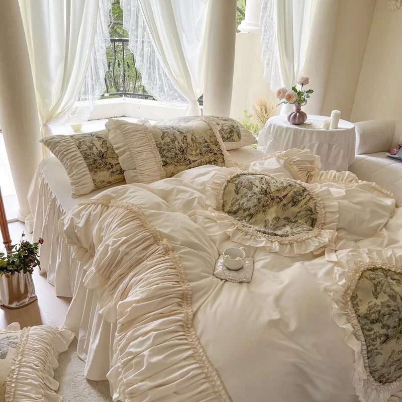 Genuine Roman Villa Bedding Set Green