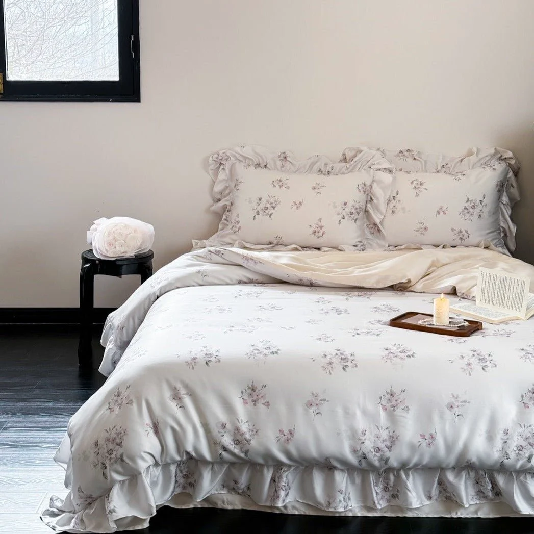 Casual Kyoto Cherry Blossom Soft Bedding Set Classic
