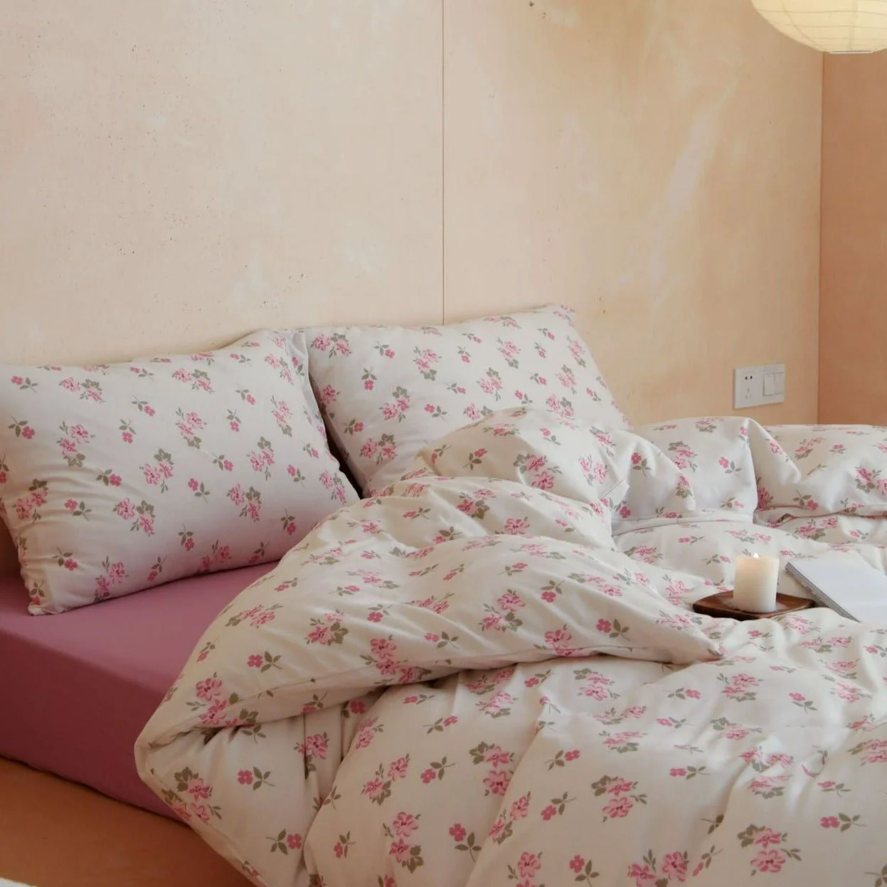 Functional Pink Garden Bedding Set Premium