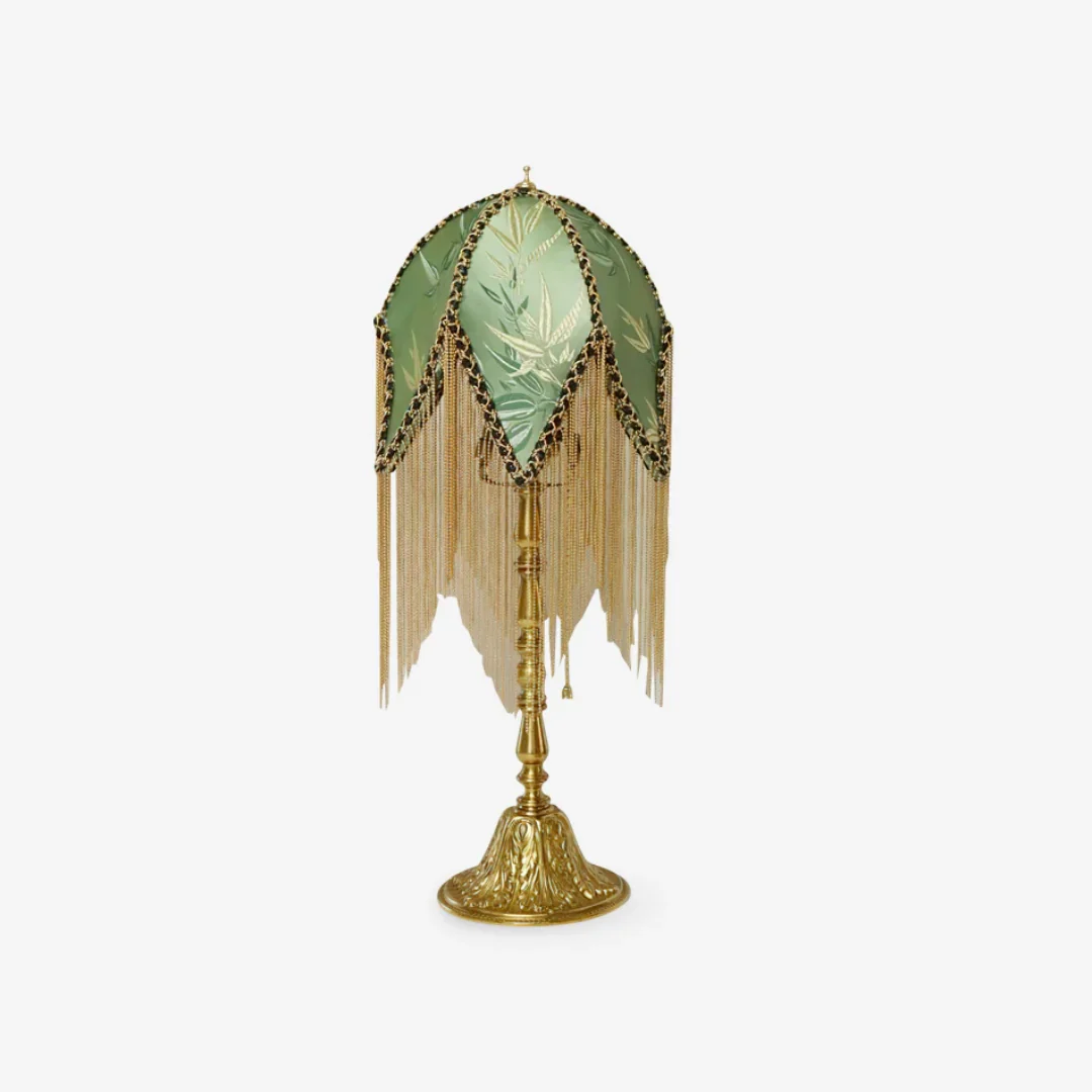 Clean Bamboo Leaf Tassel Desk Lamp Original