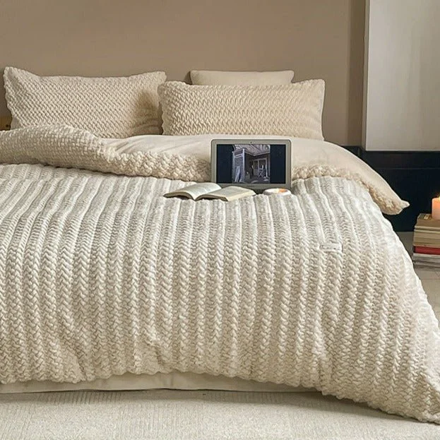 Versatile Cloud Cozy Fluffy Textured Bedding Set Fine