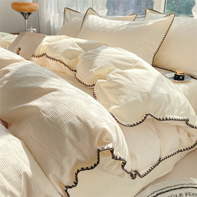 Expertly Made Textural Bedding Set Artisan